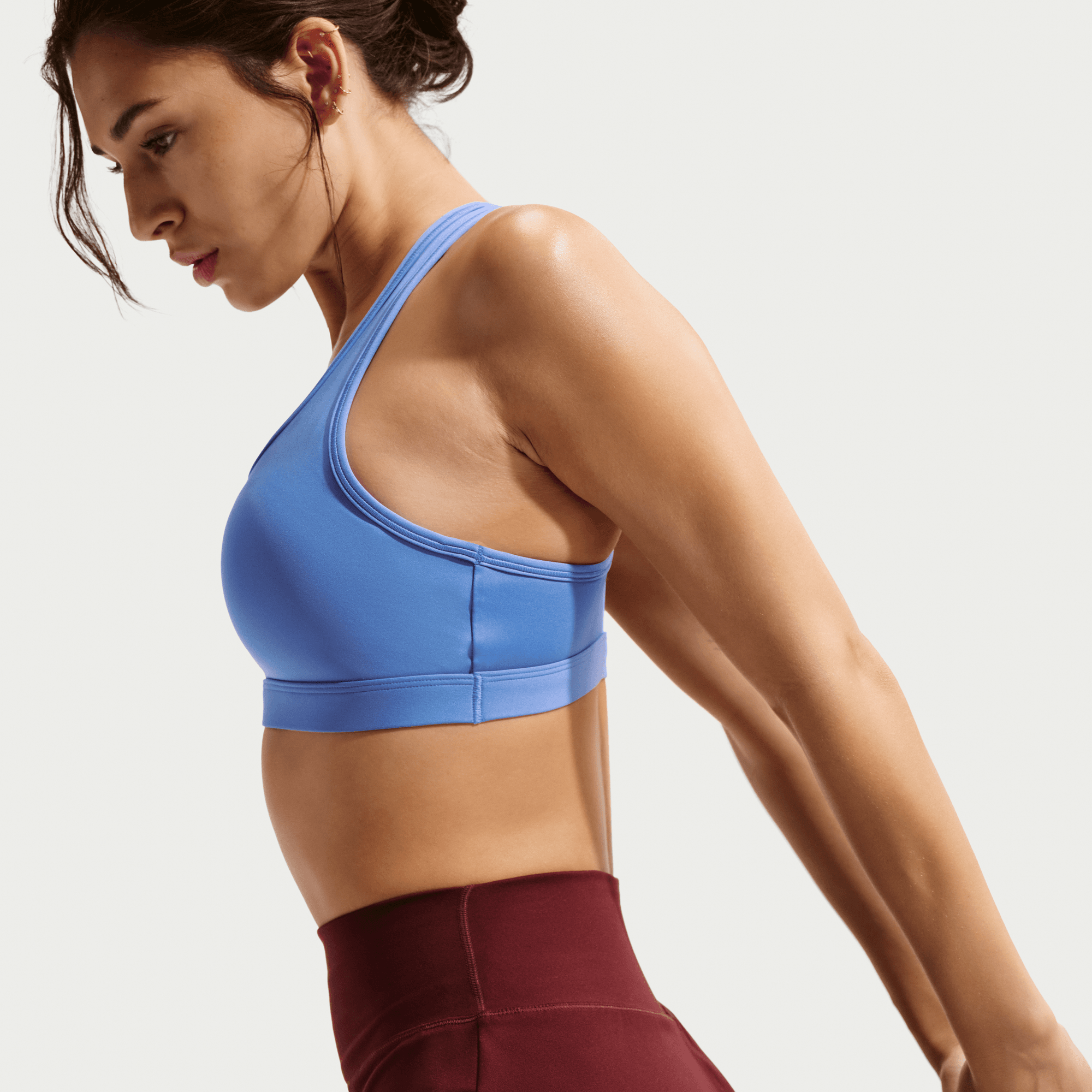 NIKE SWOOSH MEDIUM SUPPORT BRA - SAPPHIRE/WHITE