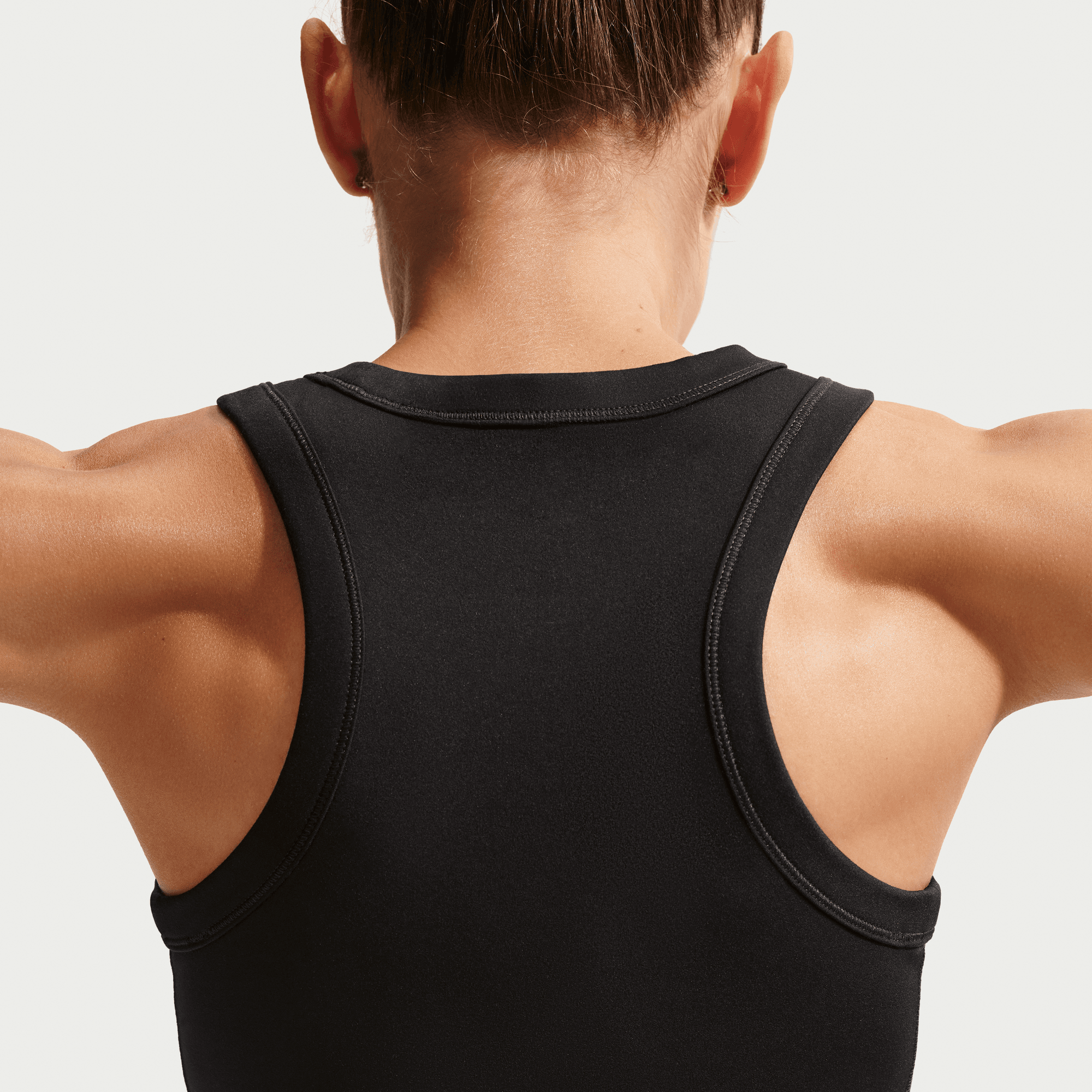 NIKE WOMEN'S ONE FITTED TANK - BLACK/WHITE