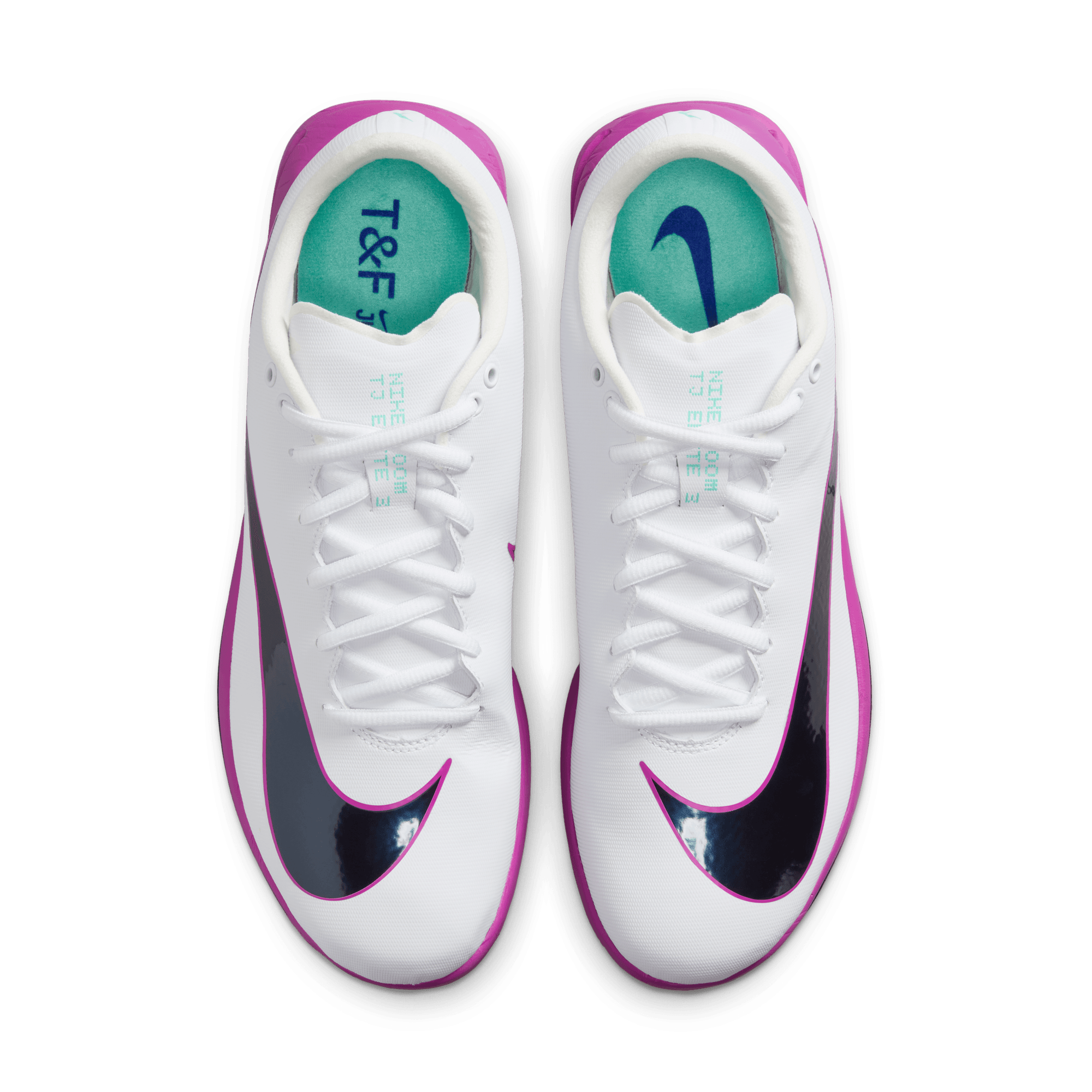 NIKE TRIPLE JUMP ELITE 3 - D - WHITE/HYPER TURQUOISE