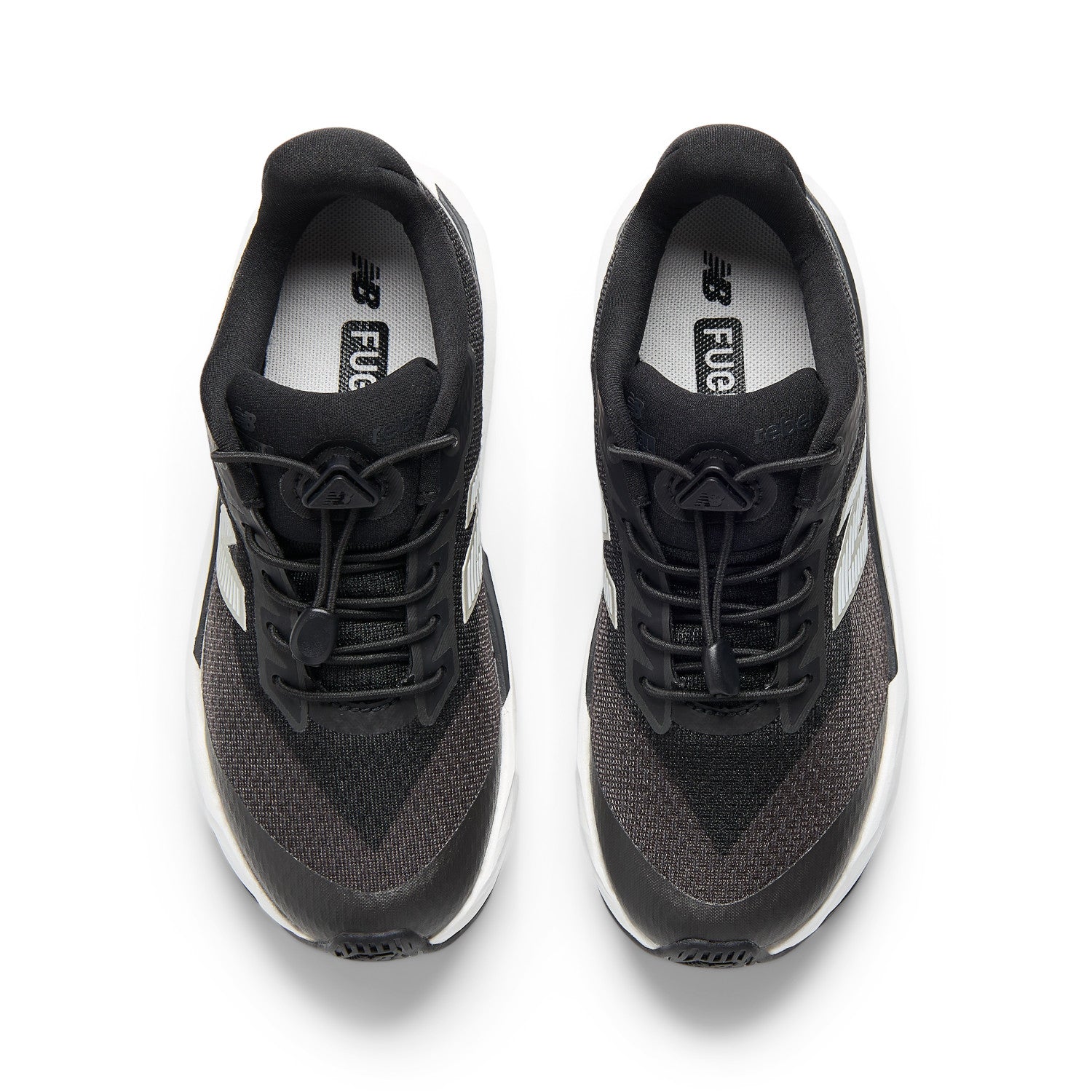 NEW BALANCE KID'S FUELCELL REBEL BUNGEE LACE - BLACK/WHITE