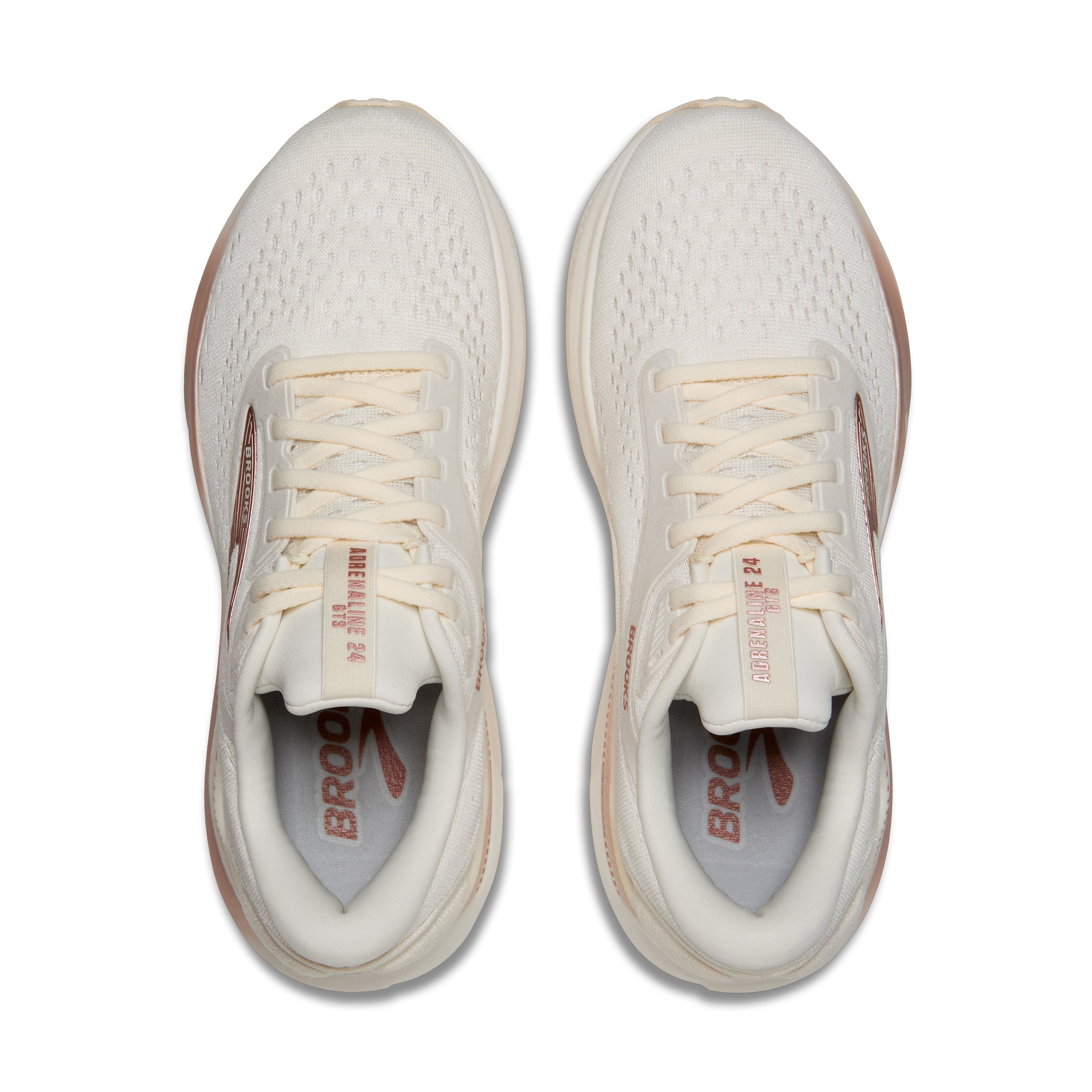 BROOKS WOMEN'S ADRENALINE GTS 24 - B - 181 COCONUT/ROSE GOLD/WHITE