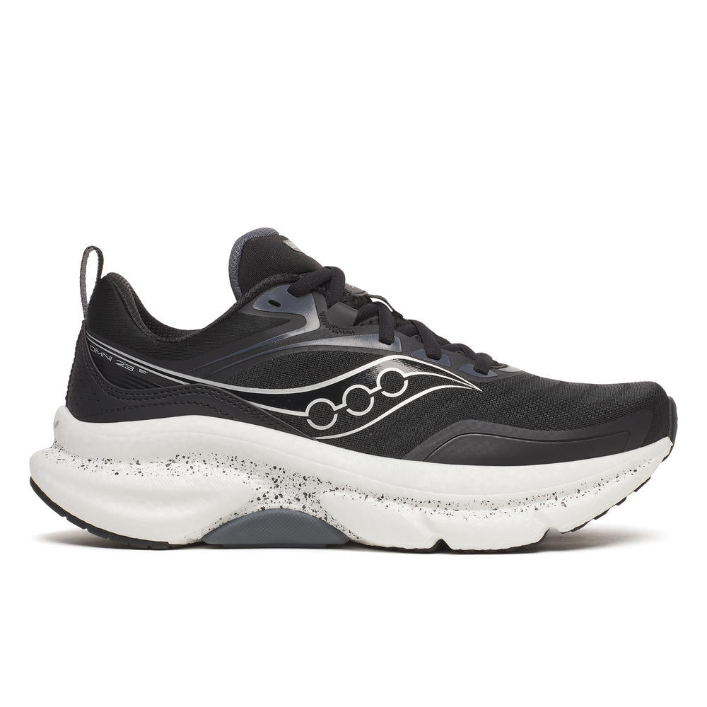 SAUCONY WOMEN'S OMNI ST 23 - B - BLACK/SILVER 5.0