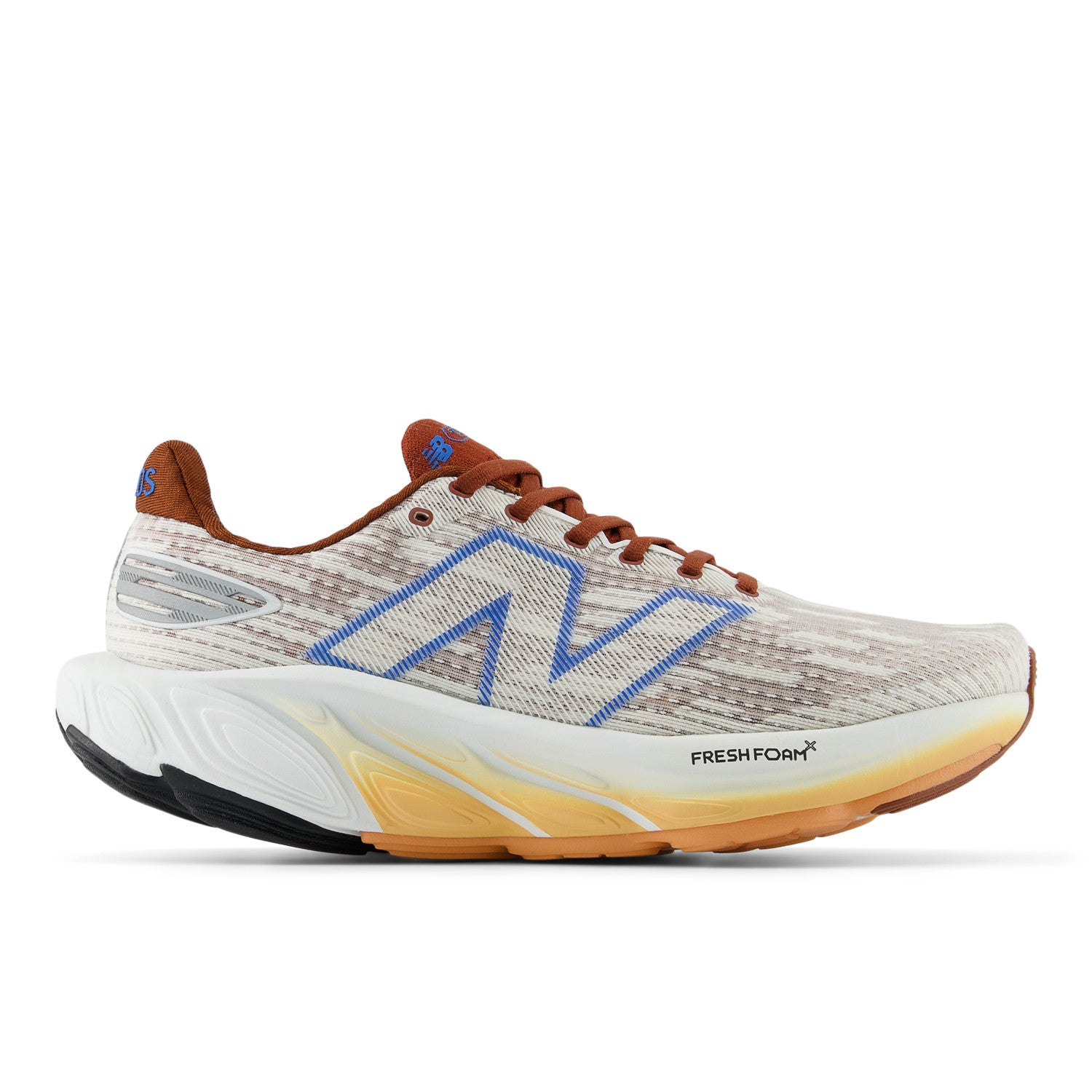 NEW BALANCE MEN'S BALOS - D - A1 WHITE WITH RELIC BROWN AND BLUE OASIS 7.0