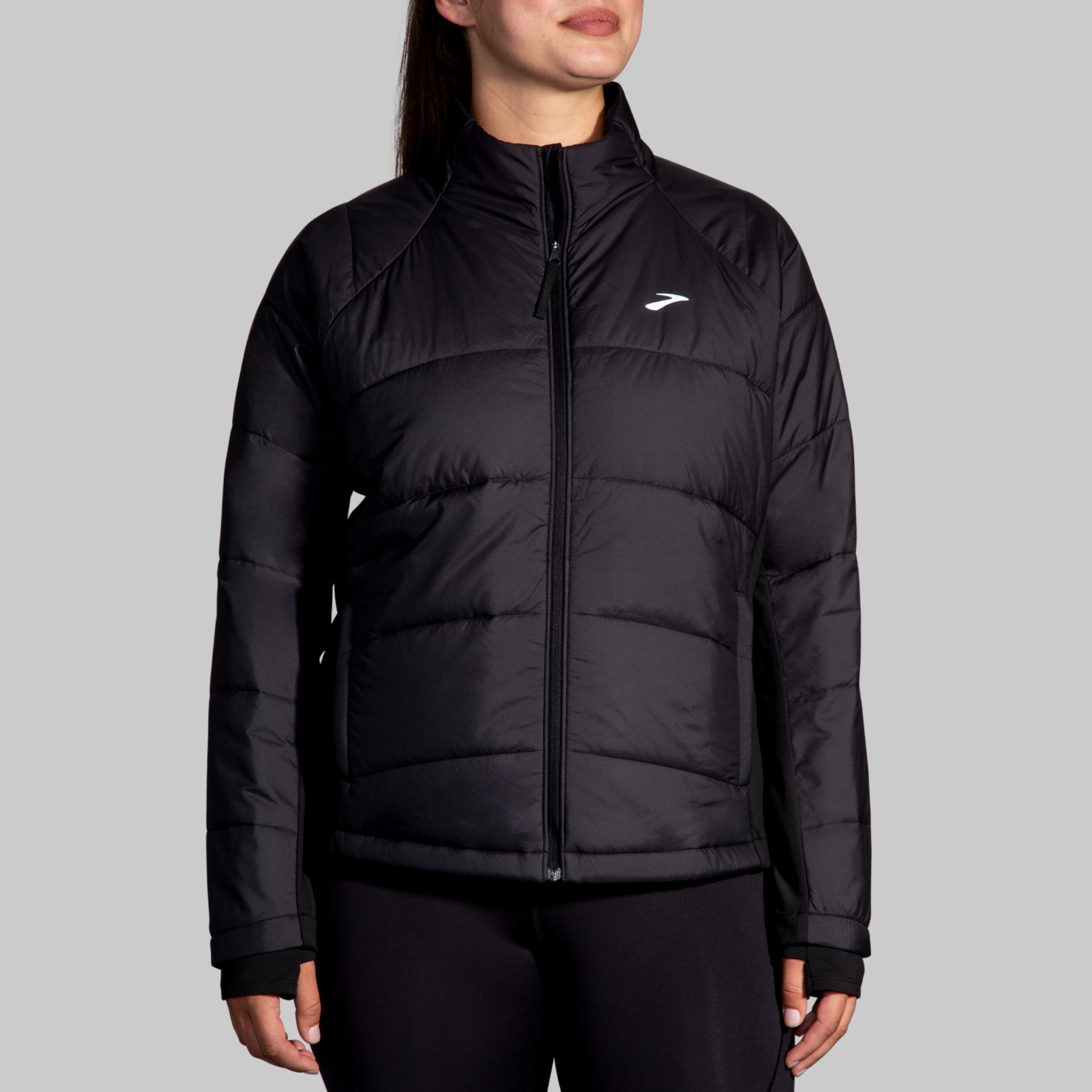 BROOKS WOMEN'S SHIELD HYBRID JACKET 3.0 - BLACK XS