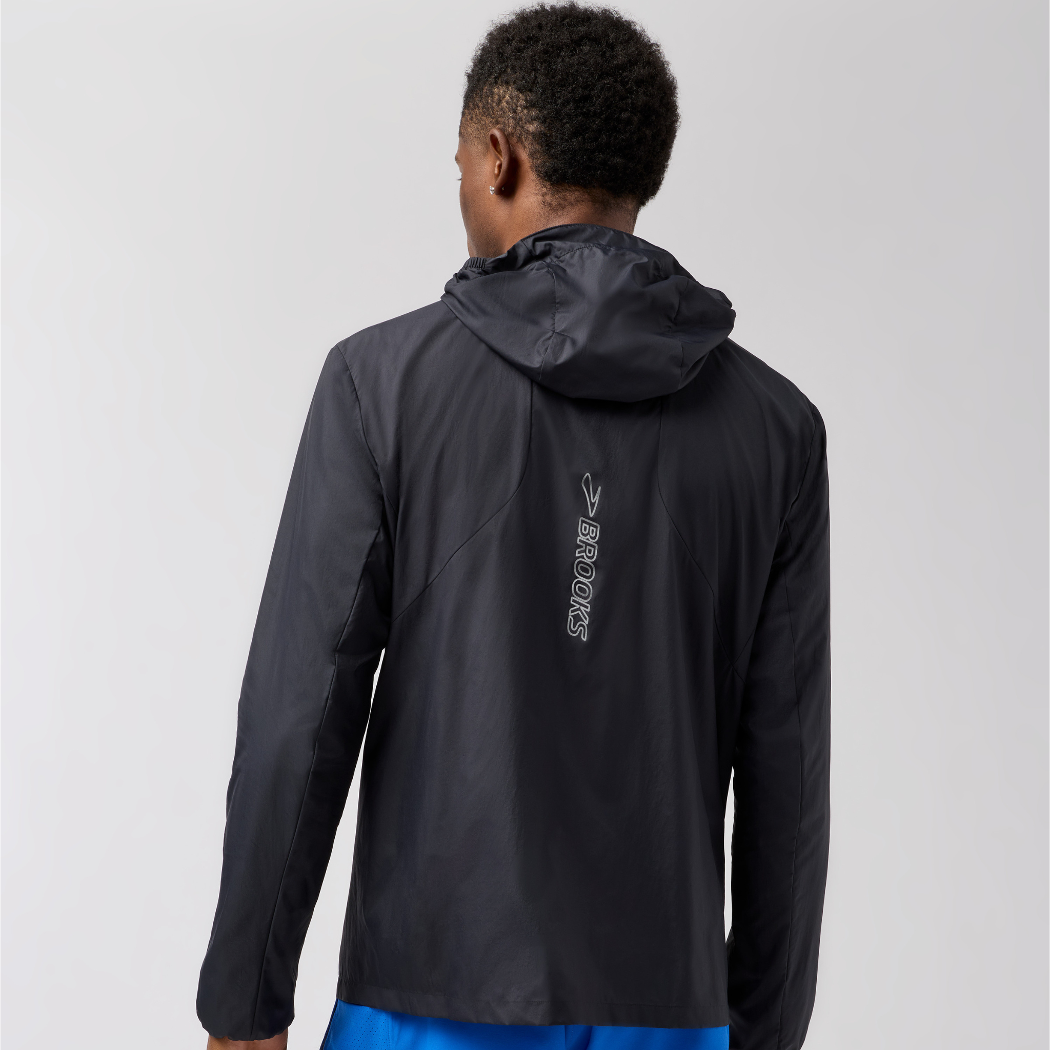 BROOKS MEN'S CANOPY PACKABLE JACKET - BLACK