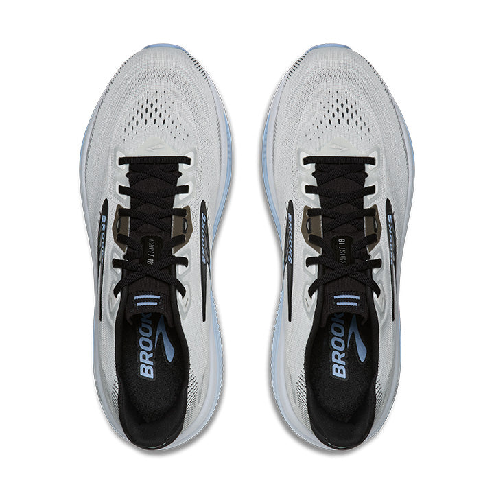 BROOKS MEN'S GHOST 18 - D - WHITE/BLACK/OPEN AIR
