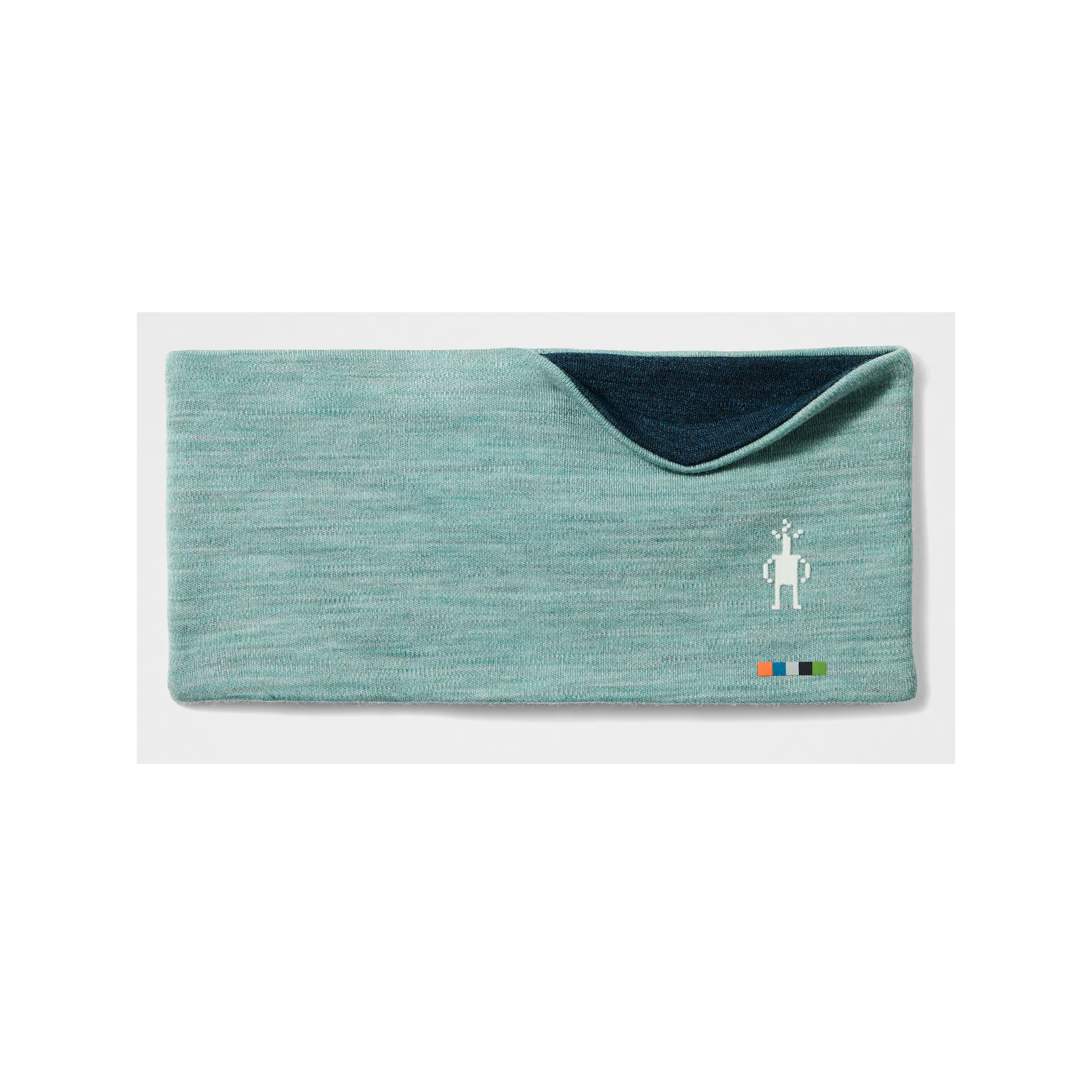 SMARTWOOL MERINO REVERSIBLE HEADBAND Q41 ARCTIC GREEN/TWILIGHT BLUE