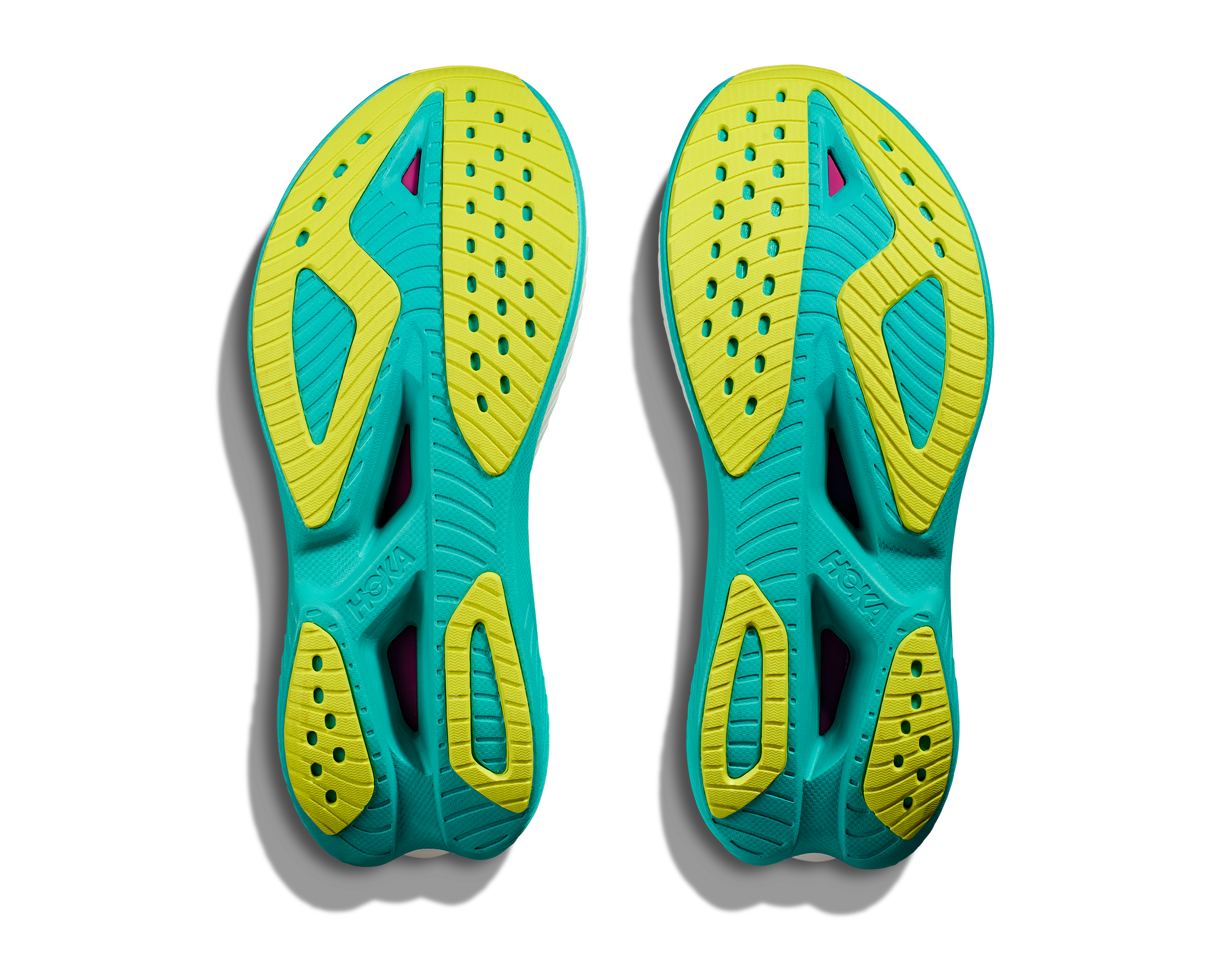 HOKA WOMEN'S MACH X 2 - B - FCQ FROST/ELECTRIC AQUA 