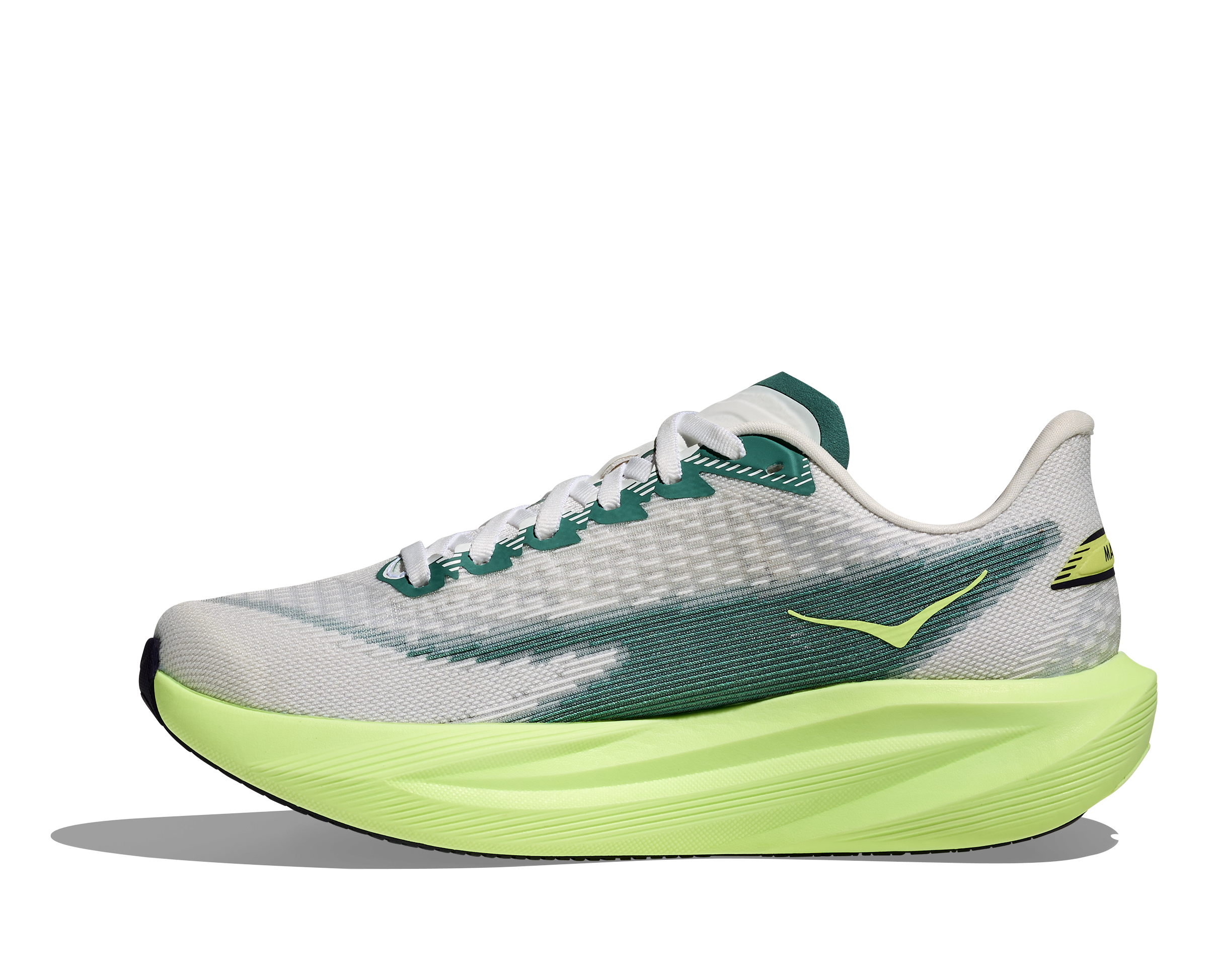 HOKA MEN'S MACH 7 - D - FROST/NEON YUZU