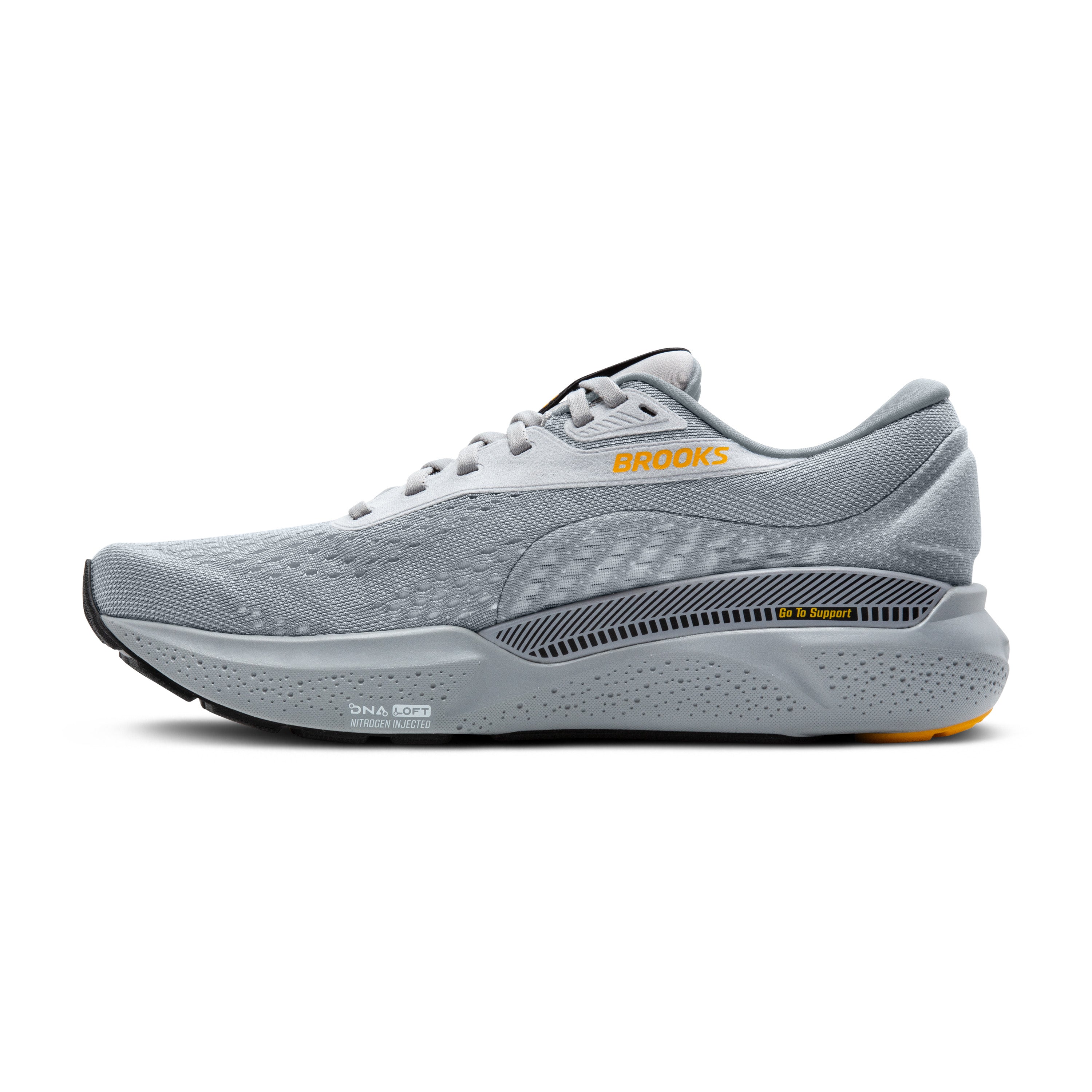 BROOKS MEN'S ADRENALINE GTS 24 - WIDE 2E - 084 ALLOY/WHITE - SIZE 10.5