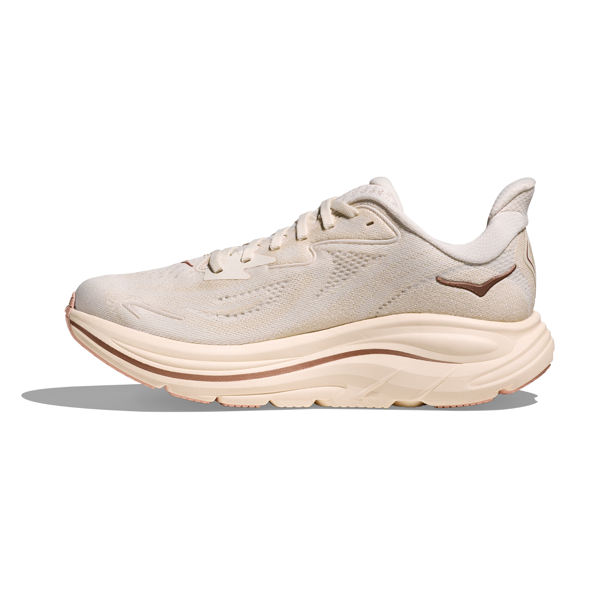 HOKA WOMEN'S CLIFTON 10 - B - ALABASTER/ROSE GOLD