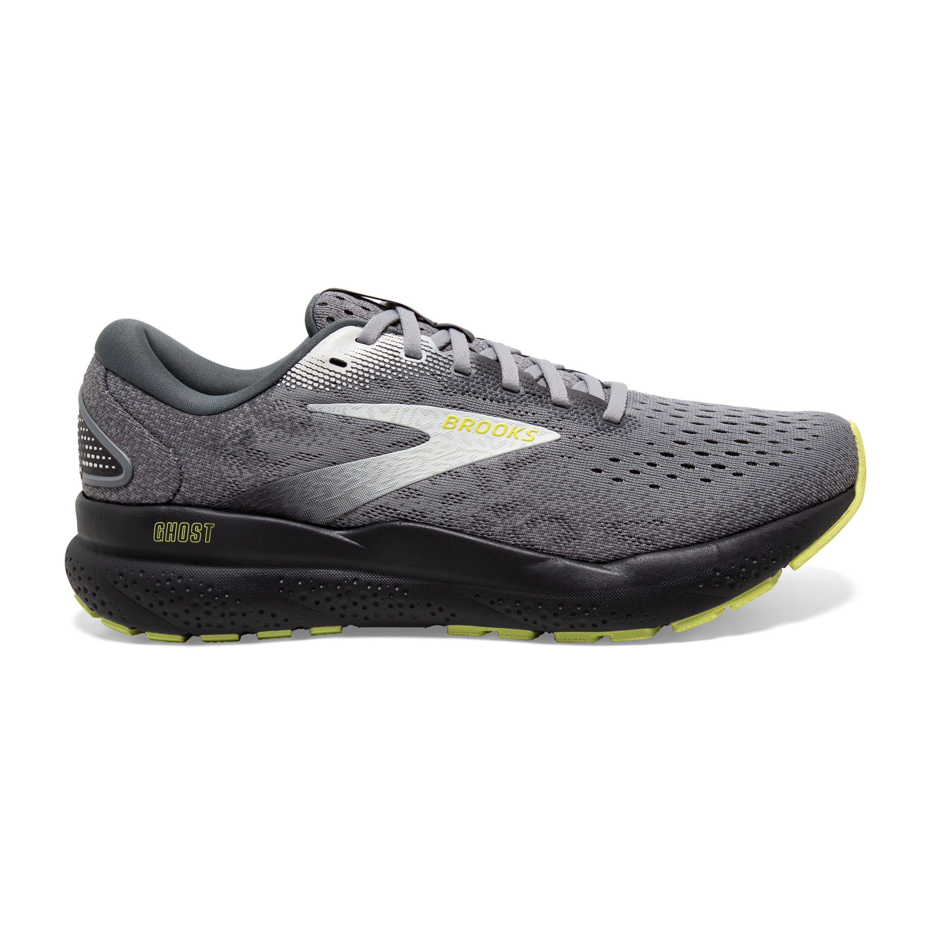 BROOKS MEN'S GHOST 16 - WIDE 4E - 040 PRIMER/GREY/LIME - 12.0 