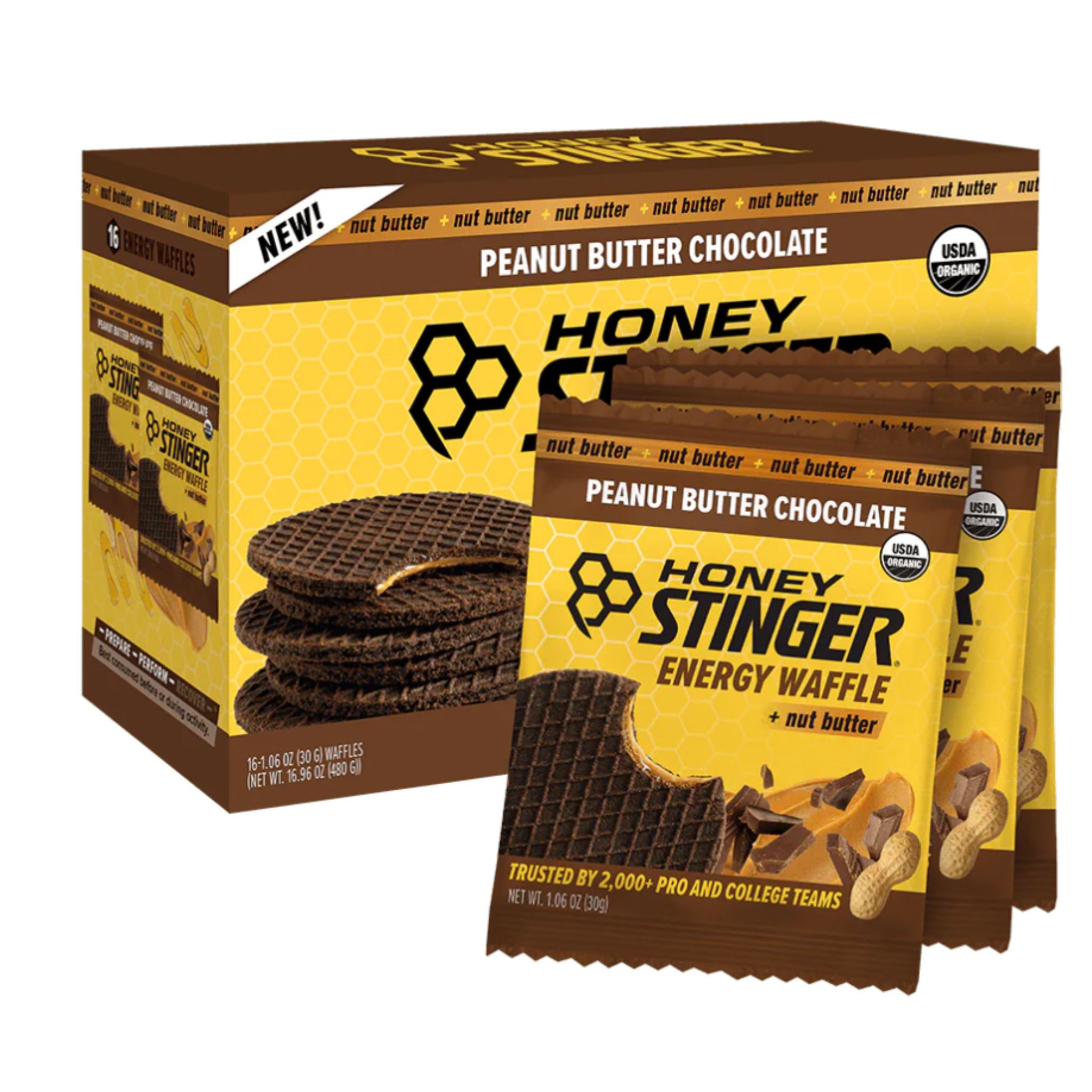HONEY STINGER Honey Stinger Waffle Peanut Butter Chocolate