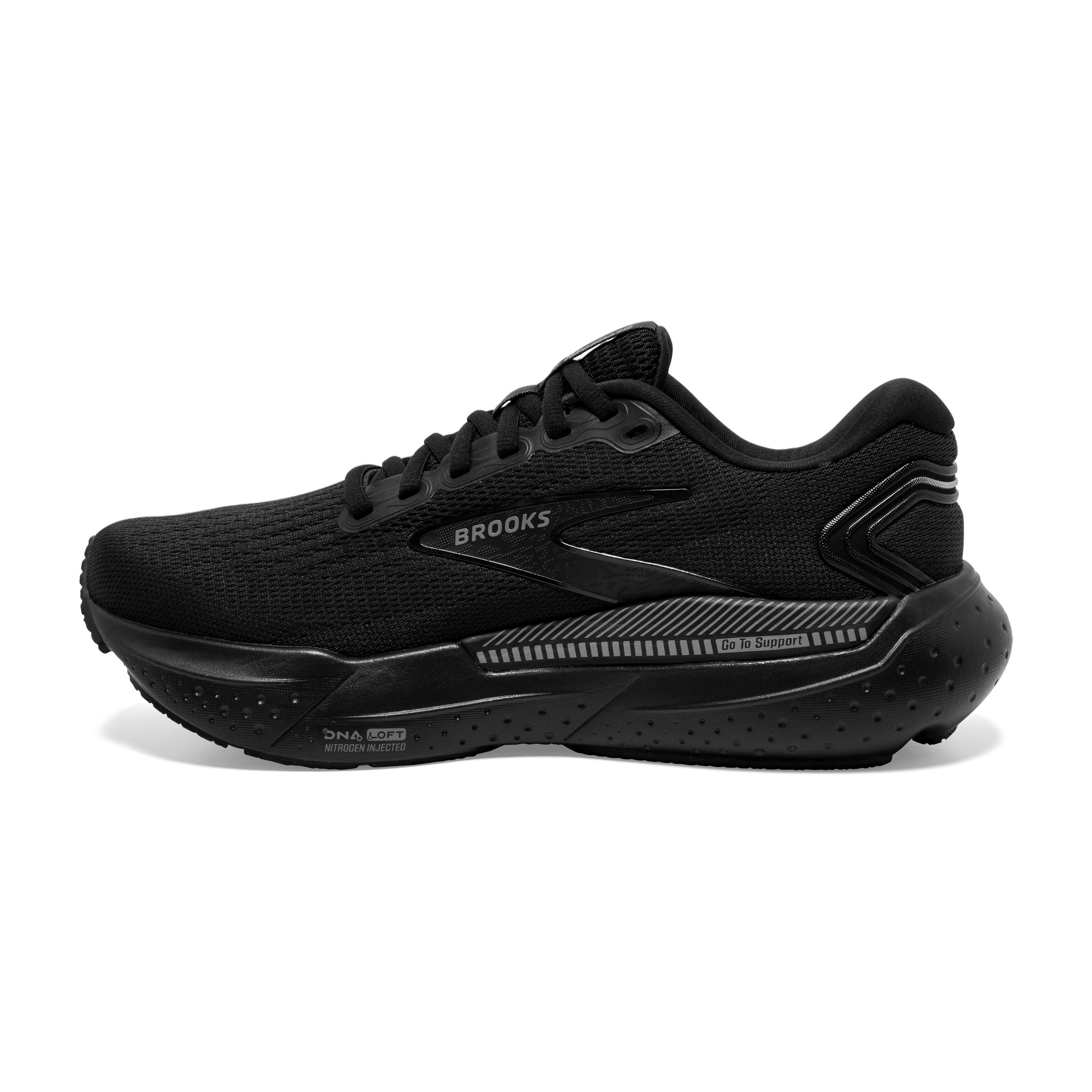 BROOKS MEN'S GLYCERIN GTS 21 - D - 020 BLACK/BLACK/EBONY - 9.5 