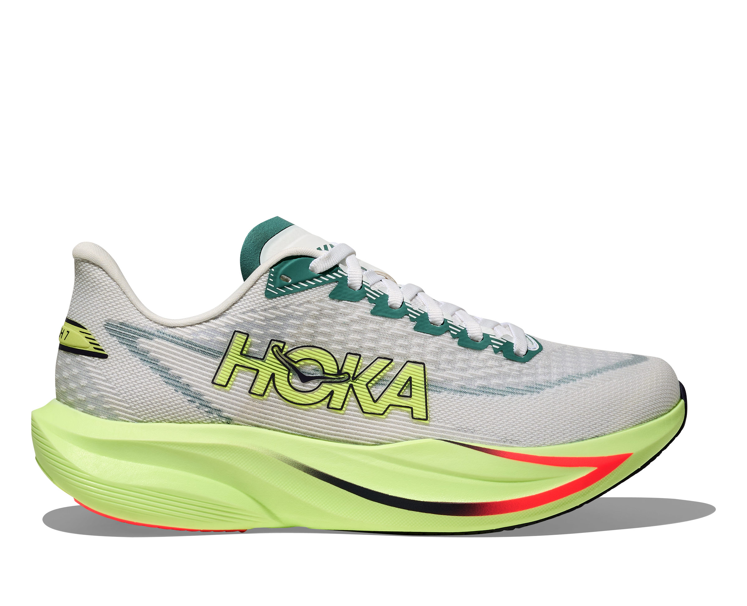 HOKA MEN'S MACH 7 - D - FROST/NEON YUZU 7.0