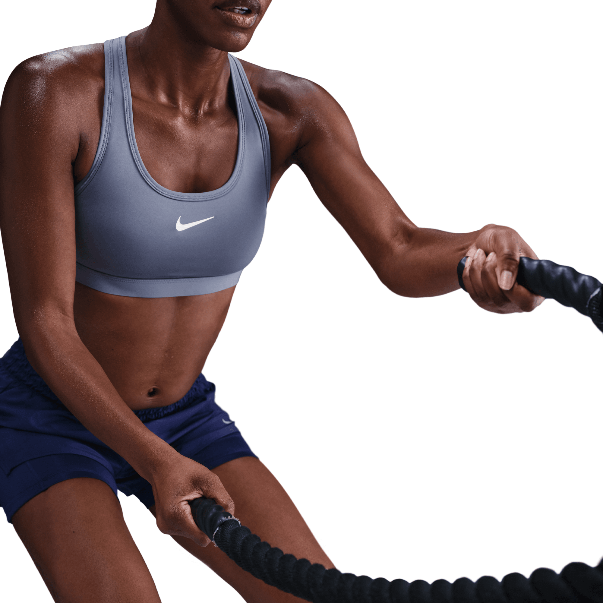 NIKE SWOOSH MEDIUM SUPPORT BRA - WORLD INDIGO
