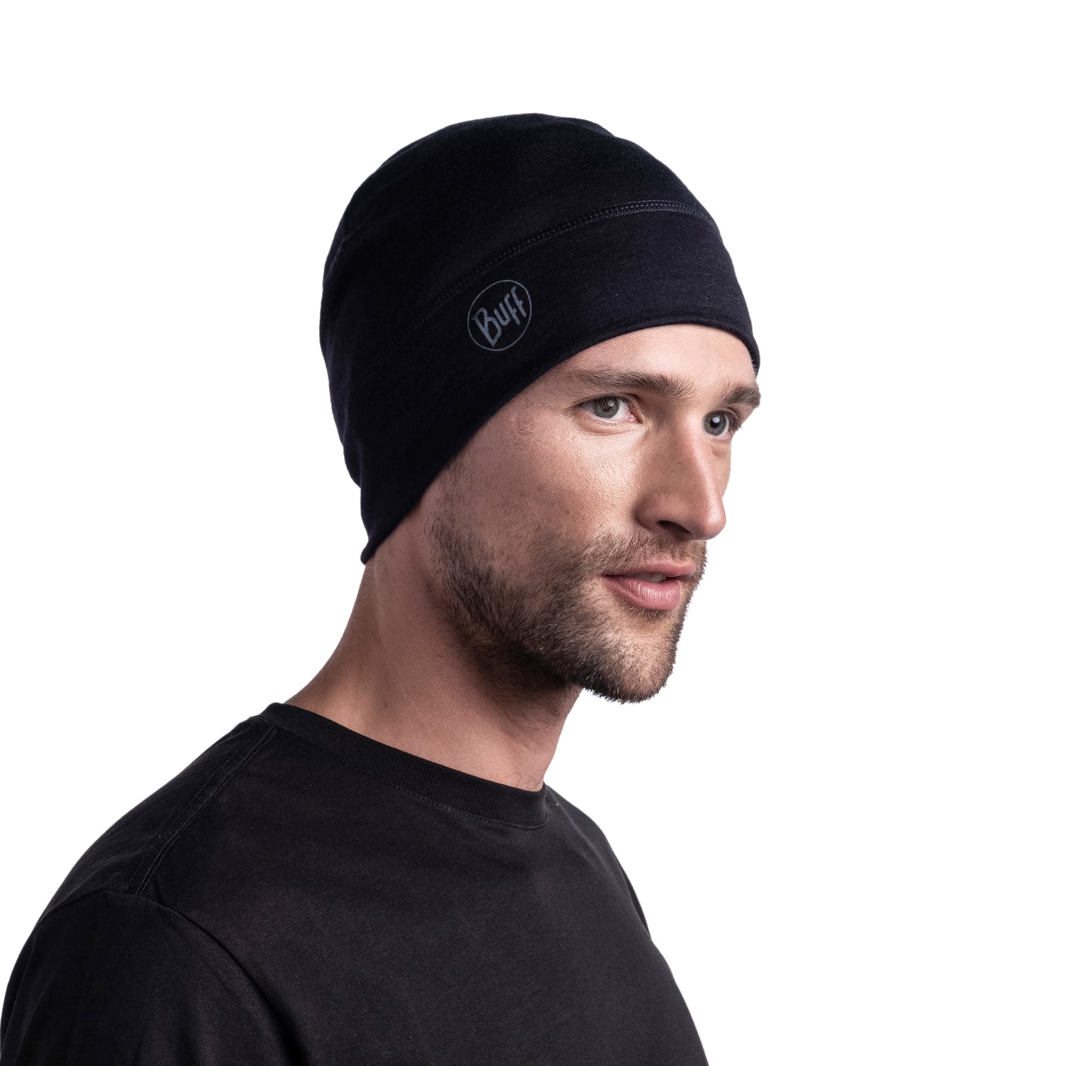BUFF BUFF MERINO LIGHTWEIGHT BEANIE - BLACK