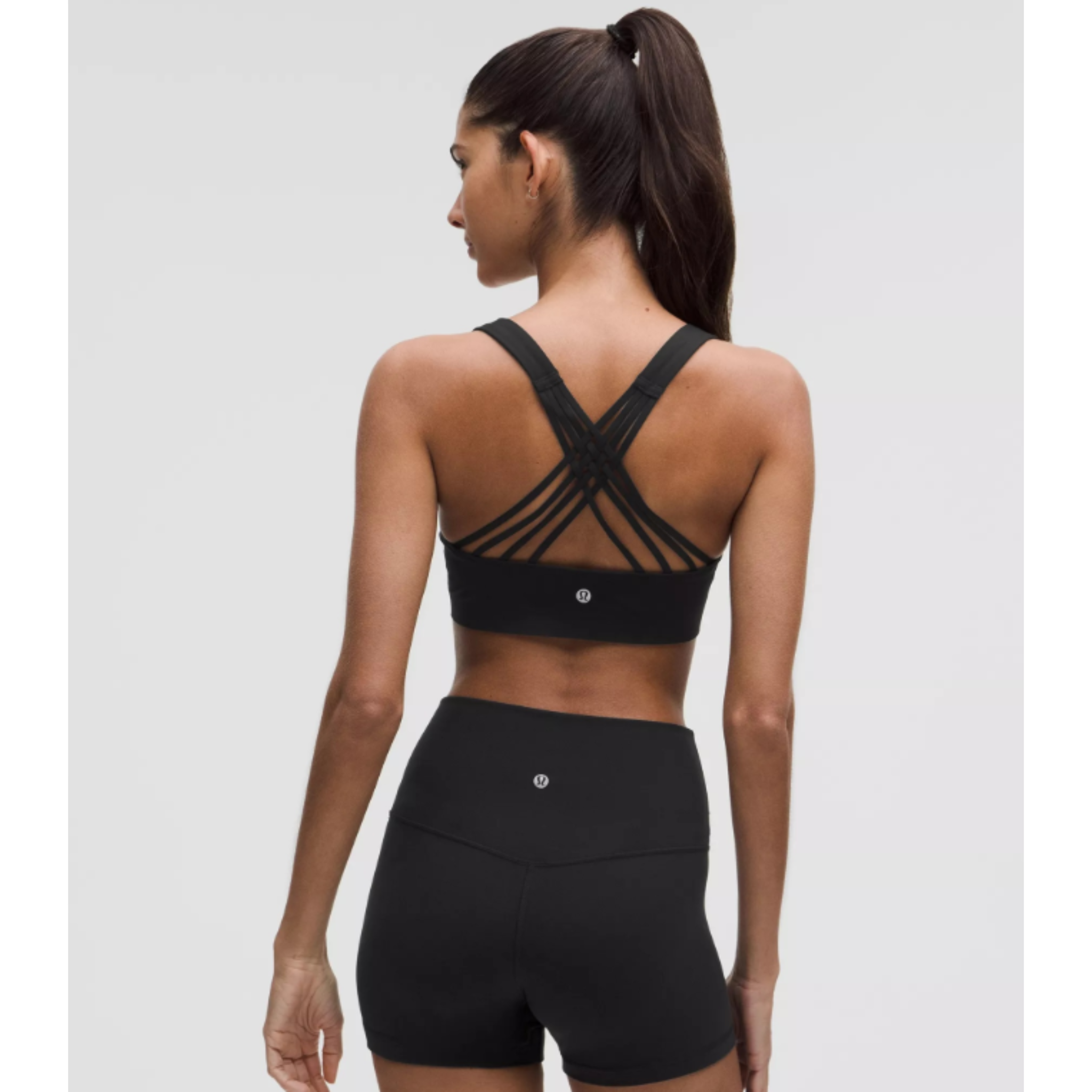 LULULEMON FLEXYFLEX STRAPPY YOGA BRA- LIGHT SUPPORT- A-C - BLACK XXS/XS