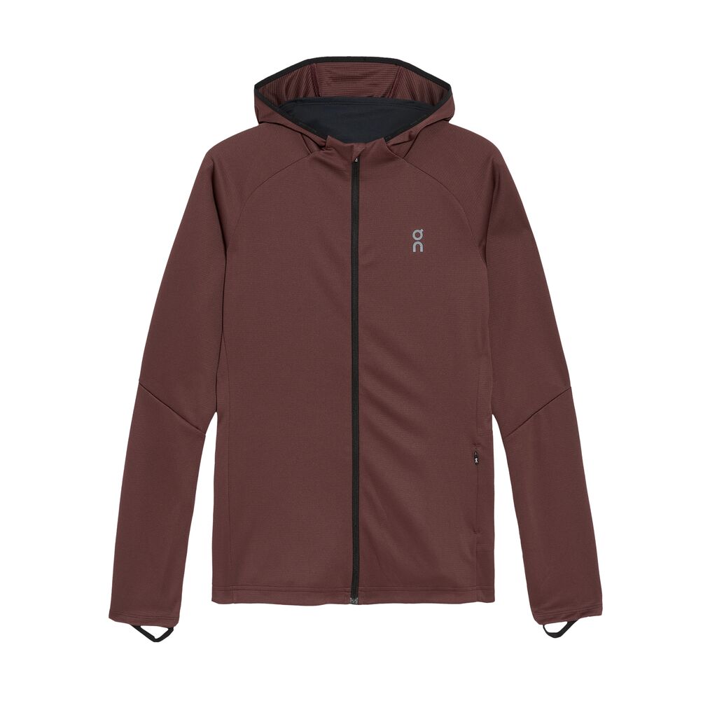 ON RUNNING WOMEN'S CLIMATE ZIP HOODIE - MULBERRY XS