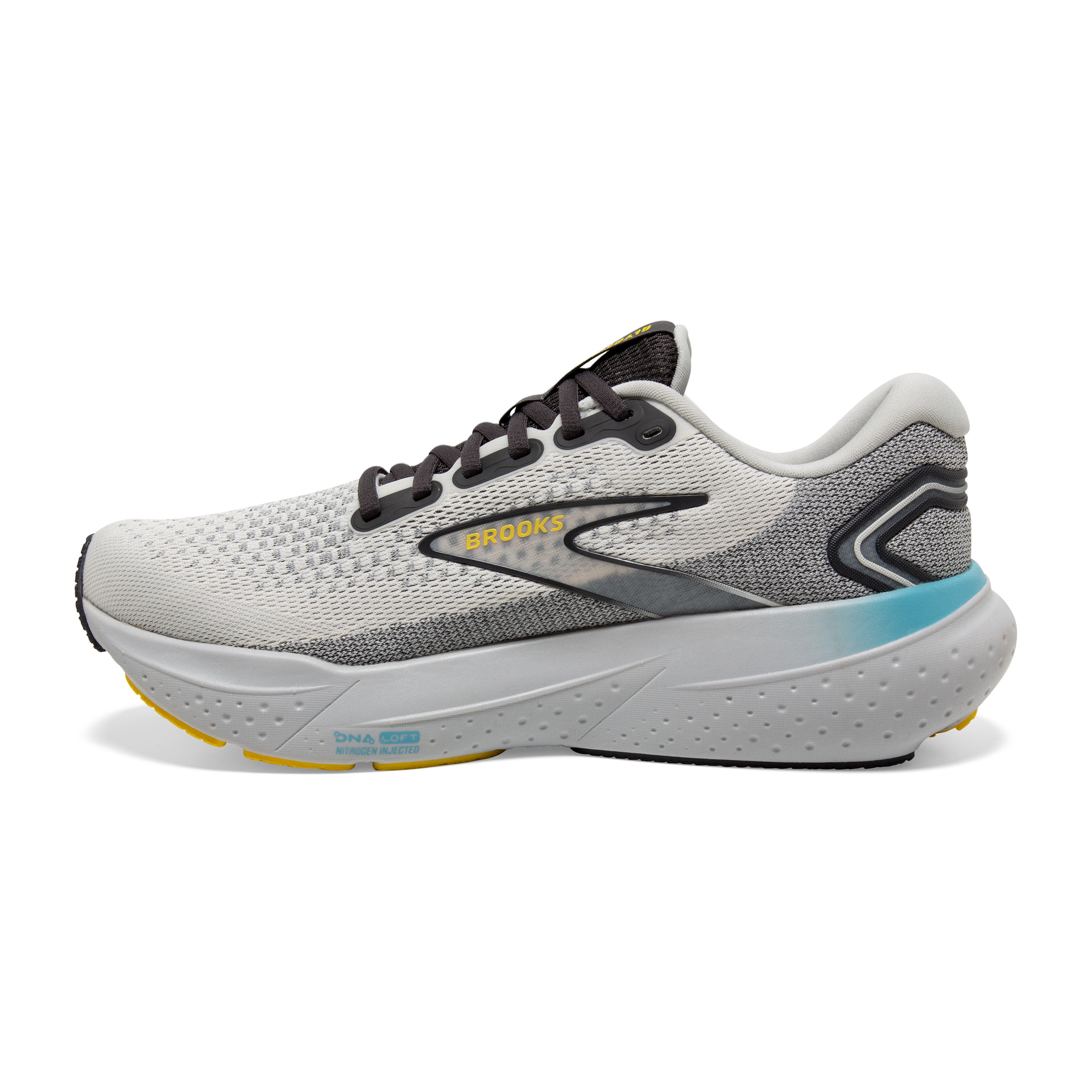 BROOKS MEN'S GLYCERIN 21 - WIDE 2E - 184 COCONUT/FORGED IRON/YELLOW 