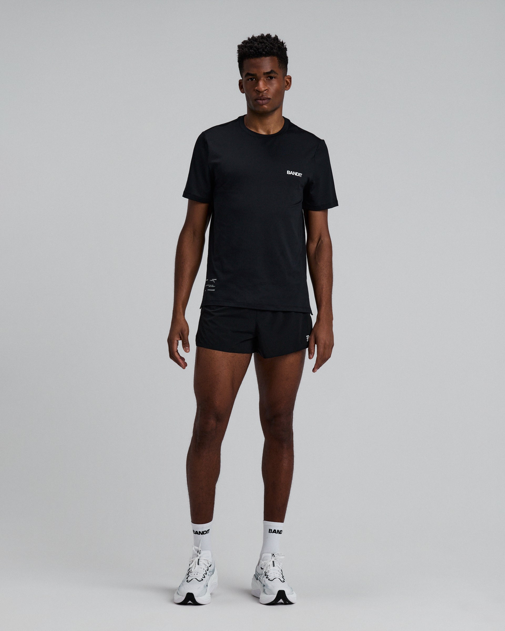 BANDIT MEN'S VENTO SPLIT SHORT - BANDIT BLACK