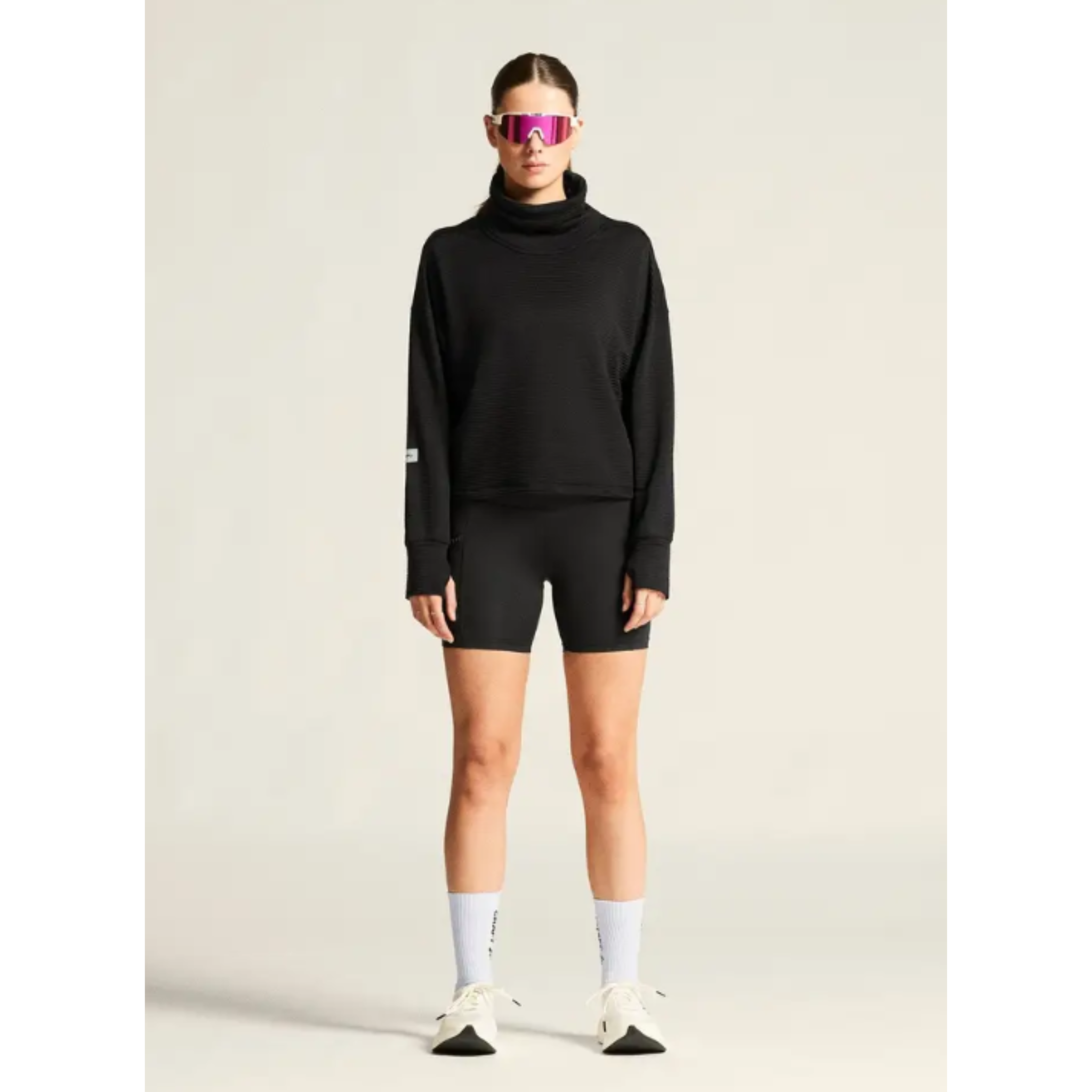 CRAFT WOMEN'S SUBZ FUNNELNECK JERSEY - BLACK XS