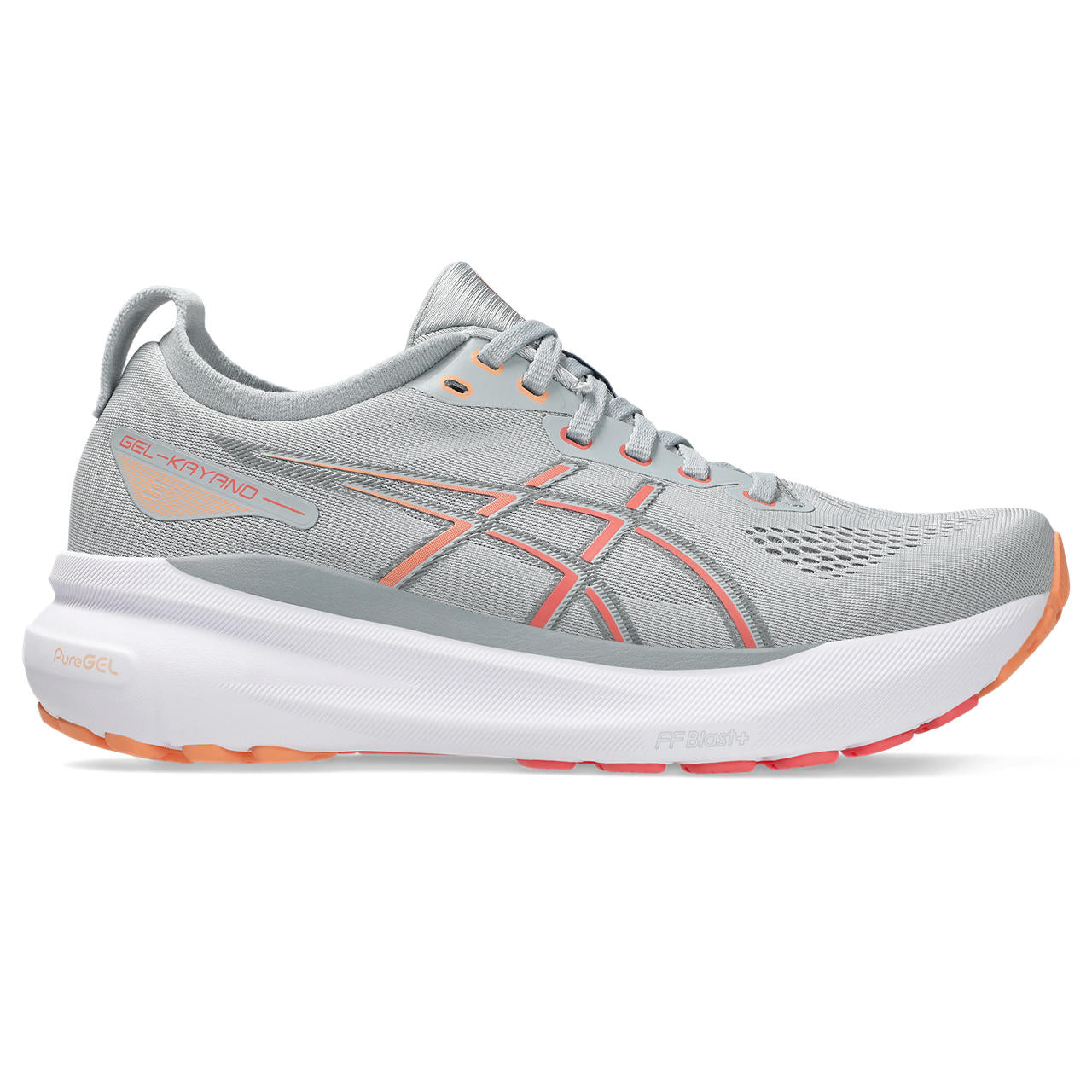 ASICS WOMEN'S KAYANO 31 - B - 023 PIEDMONT GREY/PAPAYA 5.0