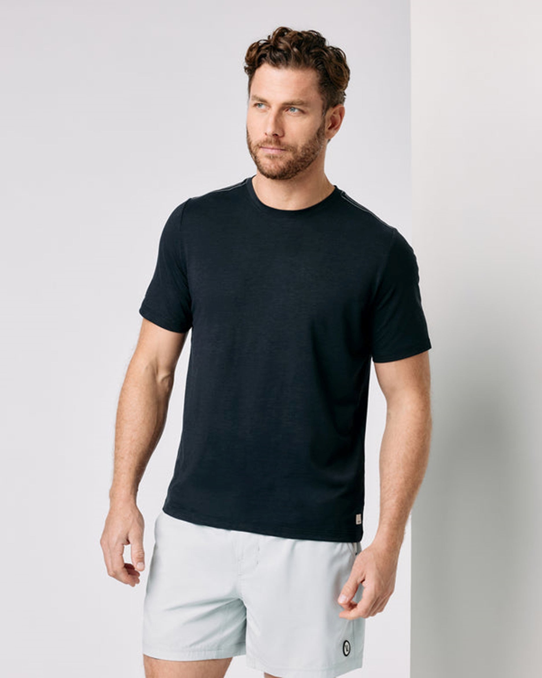 VUORI MEN'S CURRENT TECH TEE - BLK BLACK S