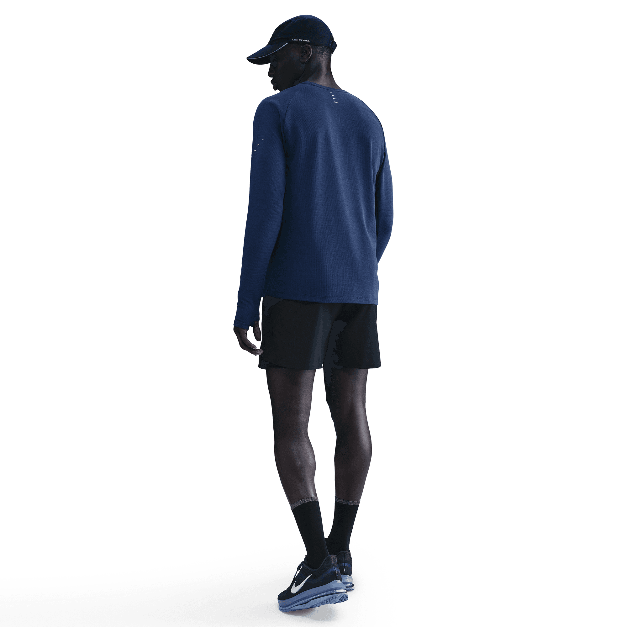 NIKE MEN'S DRI-FIT WAFFLE CREW - BLUE VOID