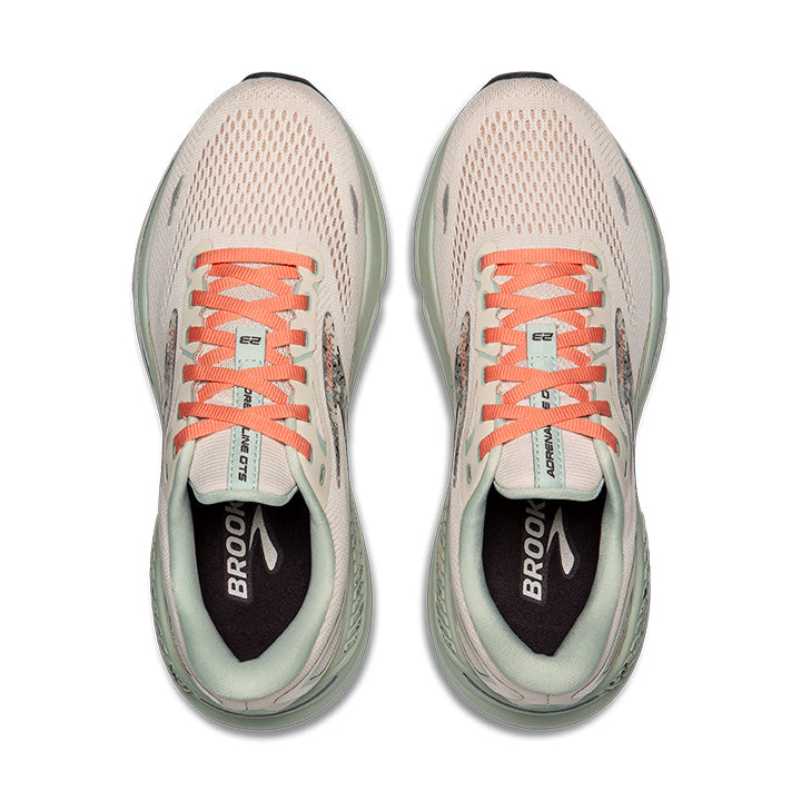 BROOKS WOMEN'S ADRENALINE 23 - B - 180 WHITECAP/SURF/FLOWER 