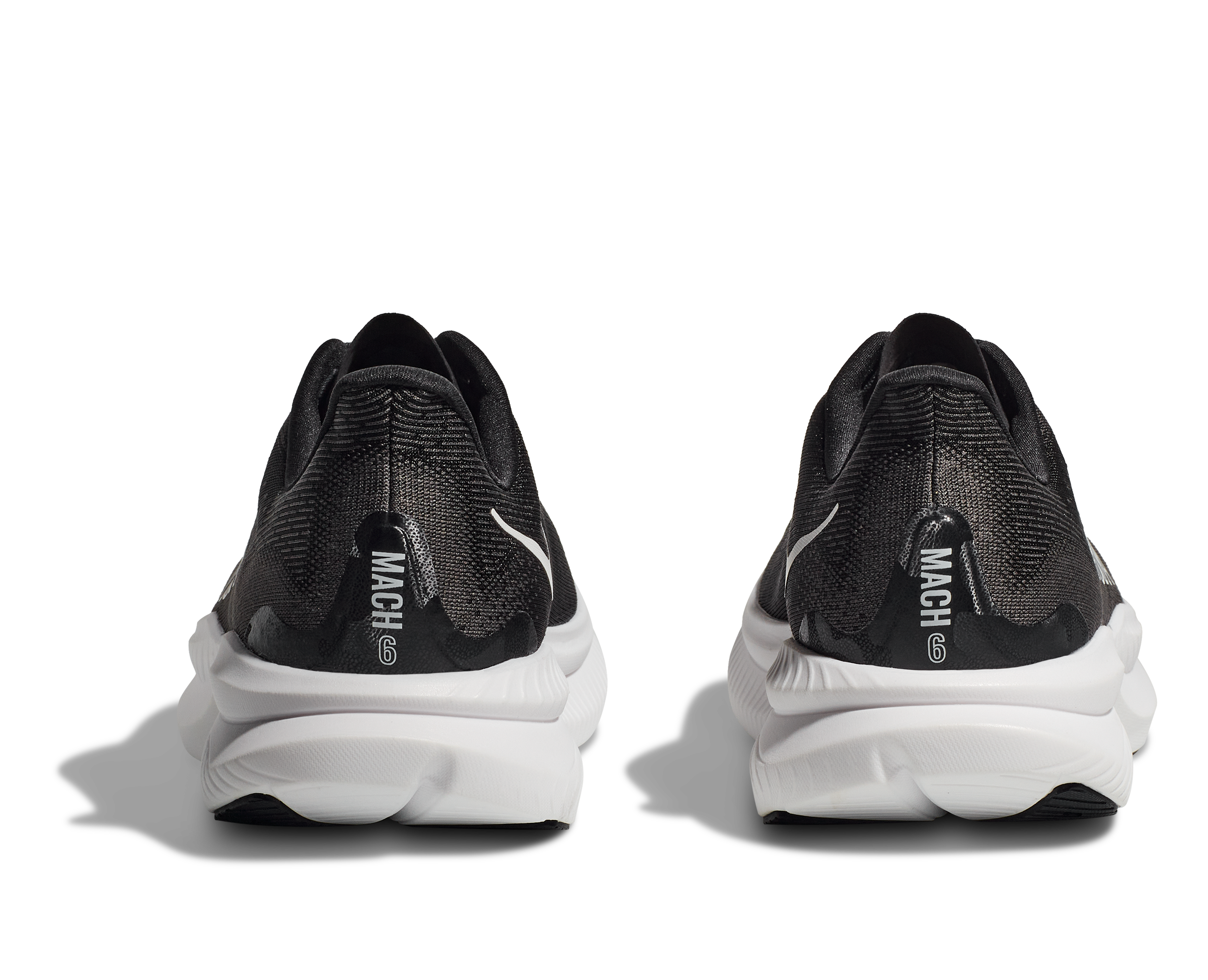 HOKA WOMEN'S MACH 6 - B - BLACK / WHITE 