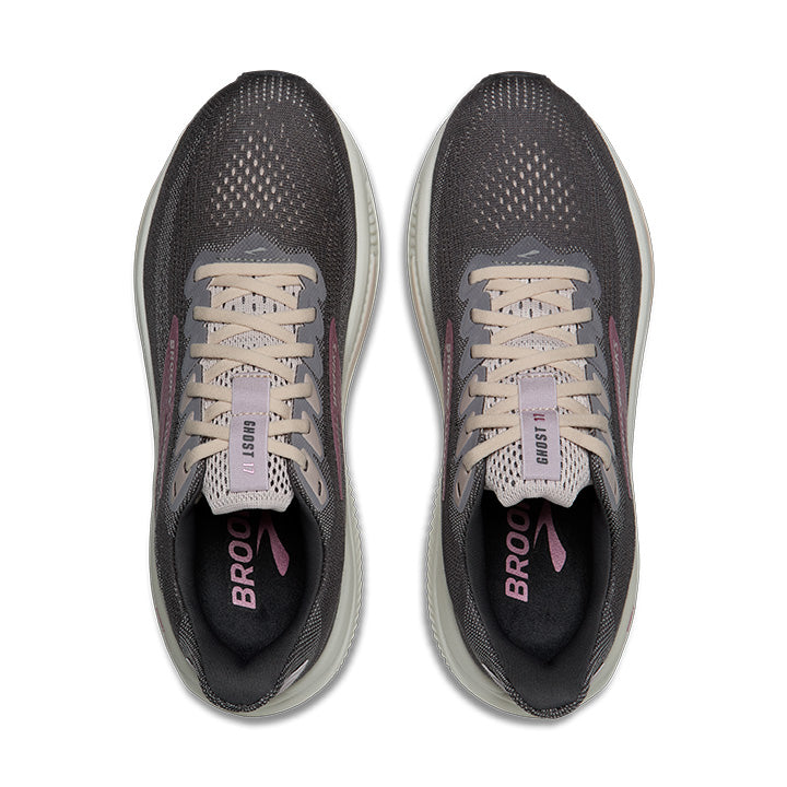 BROOKS WOMEN'S GHOST 17 - B - POPPY SEED/PINK/BLUEWASH