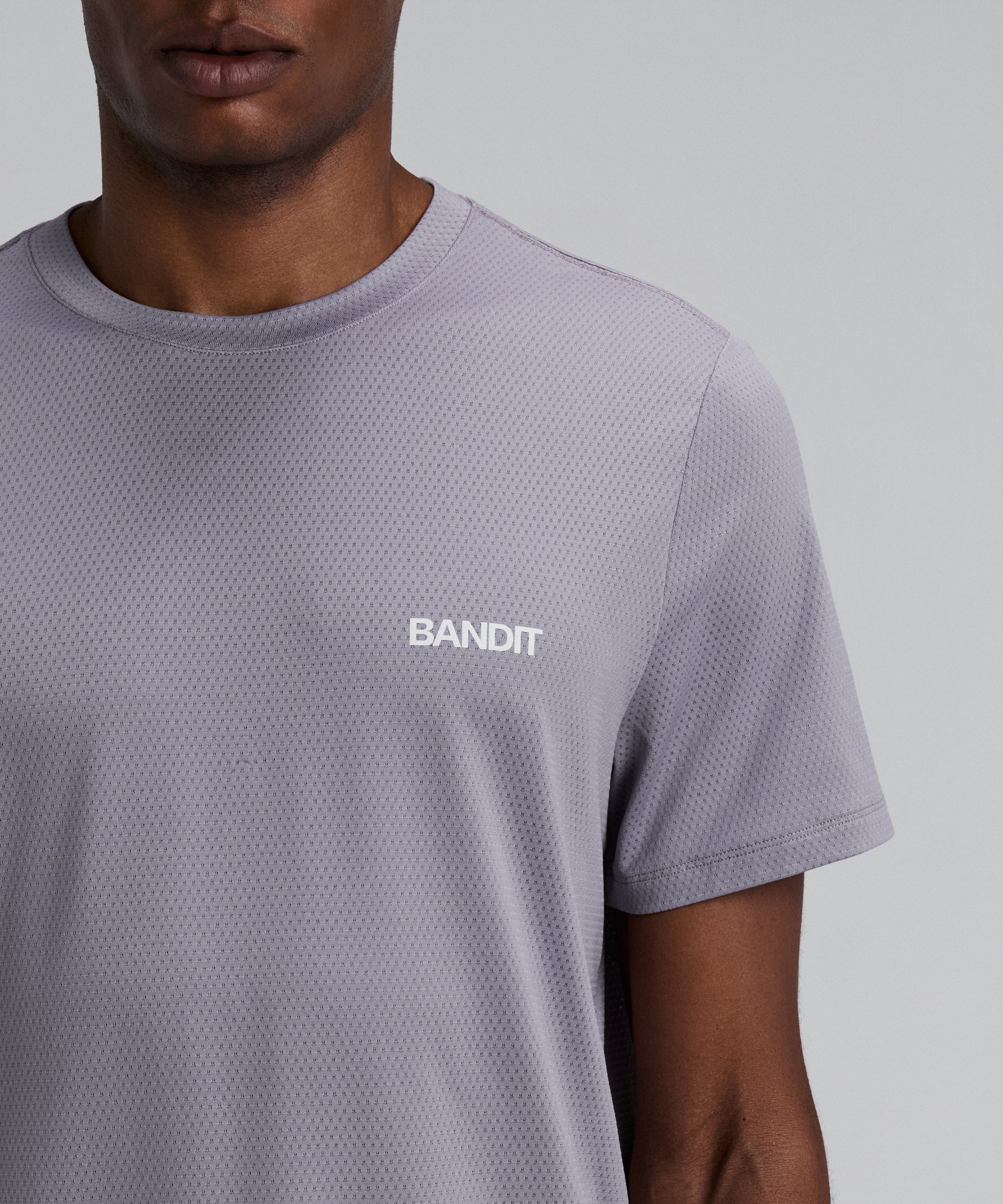 BANDIT MEN'S PERFORMANCE TEE MICROMESH - VIOLET FOG