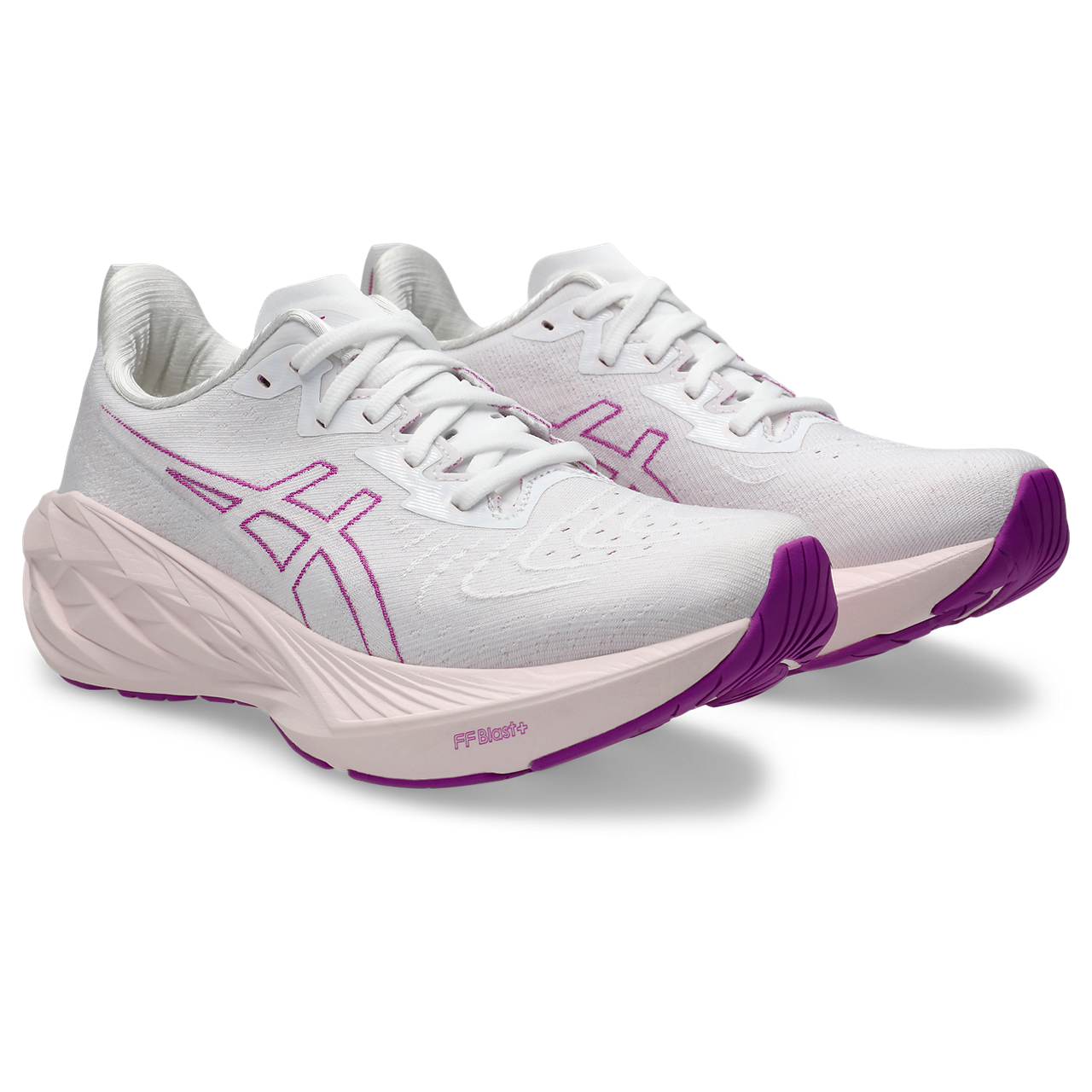 ASICS WOMEN'S NOVABLAST 4 - B - 103 WHITE/SOOTHING SEA 