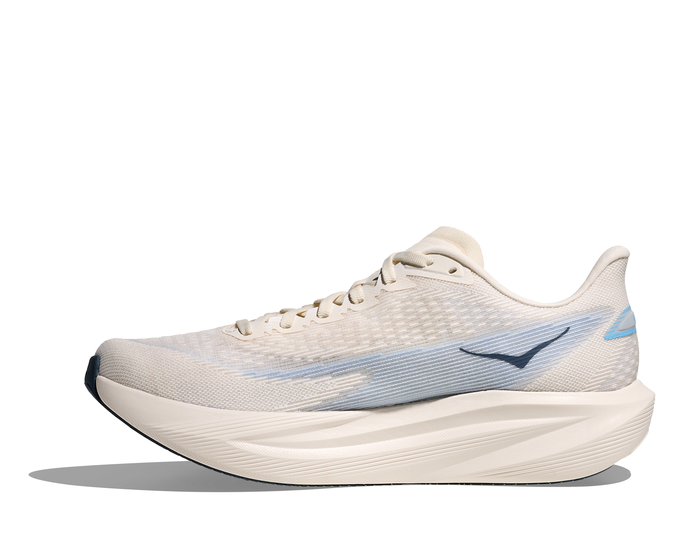 HOKA MEN'S MACH 7 - D - ALABASTER/SOARING BLUE