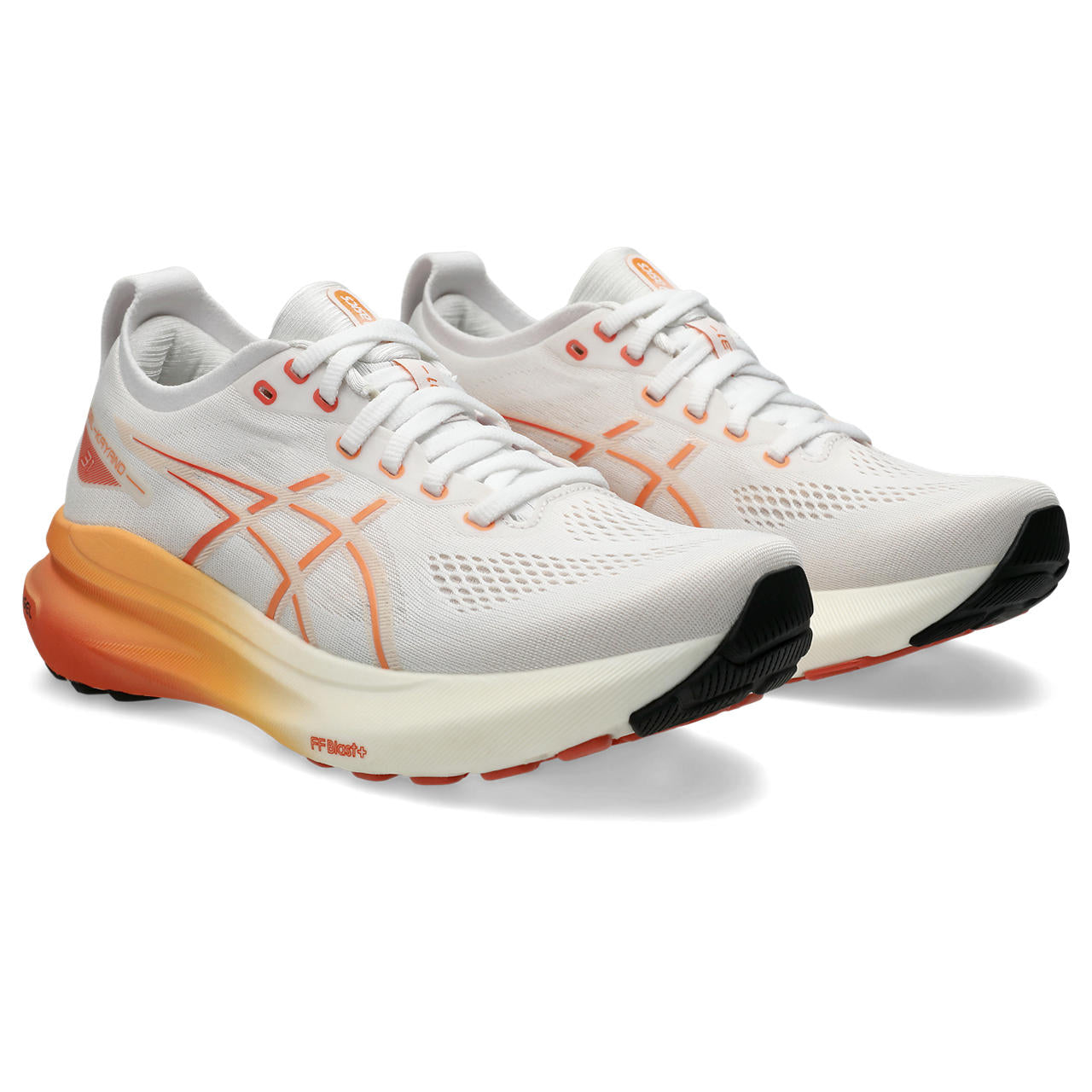 ASICS WOMEN'S KAYANO 31 - B - 100 WHITE/FADED ORANGE 