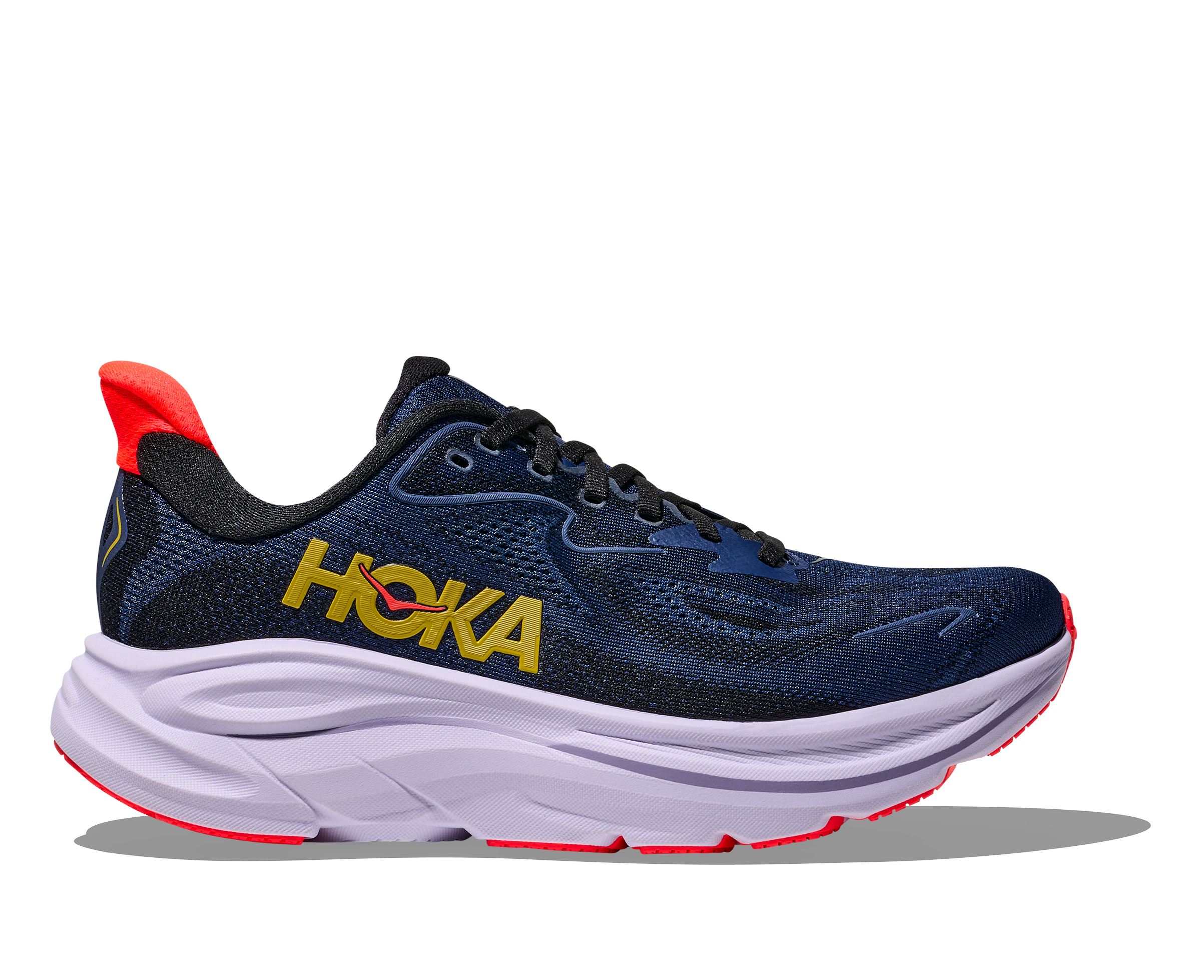 HOKA WOMEN'S CLIFTON 10 - B - MIDNIGHT BLUE/STARLIGHT GLOW 5.0