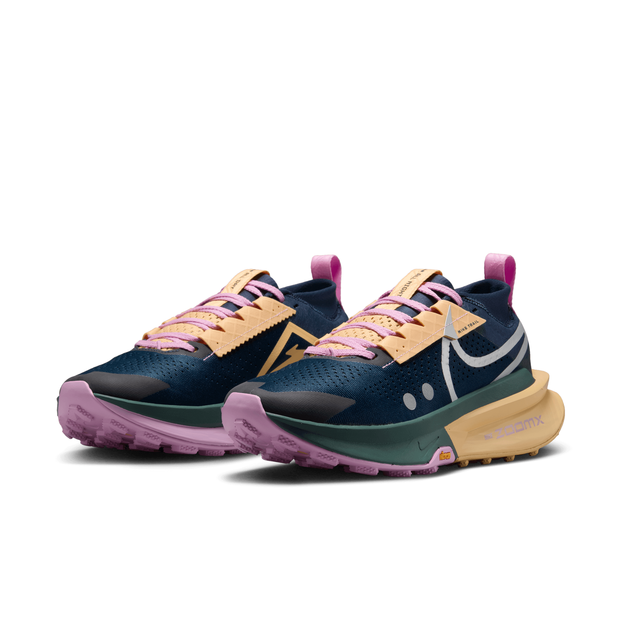 NIKE WOMEN'S ZEGAMA TRAIL 2 - B - 401 ARMORY NAVY/SILVER 