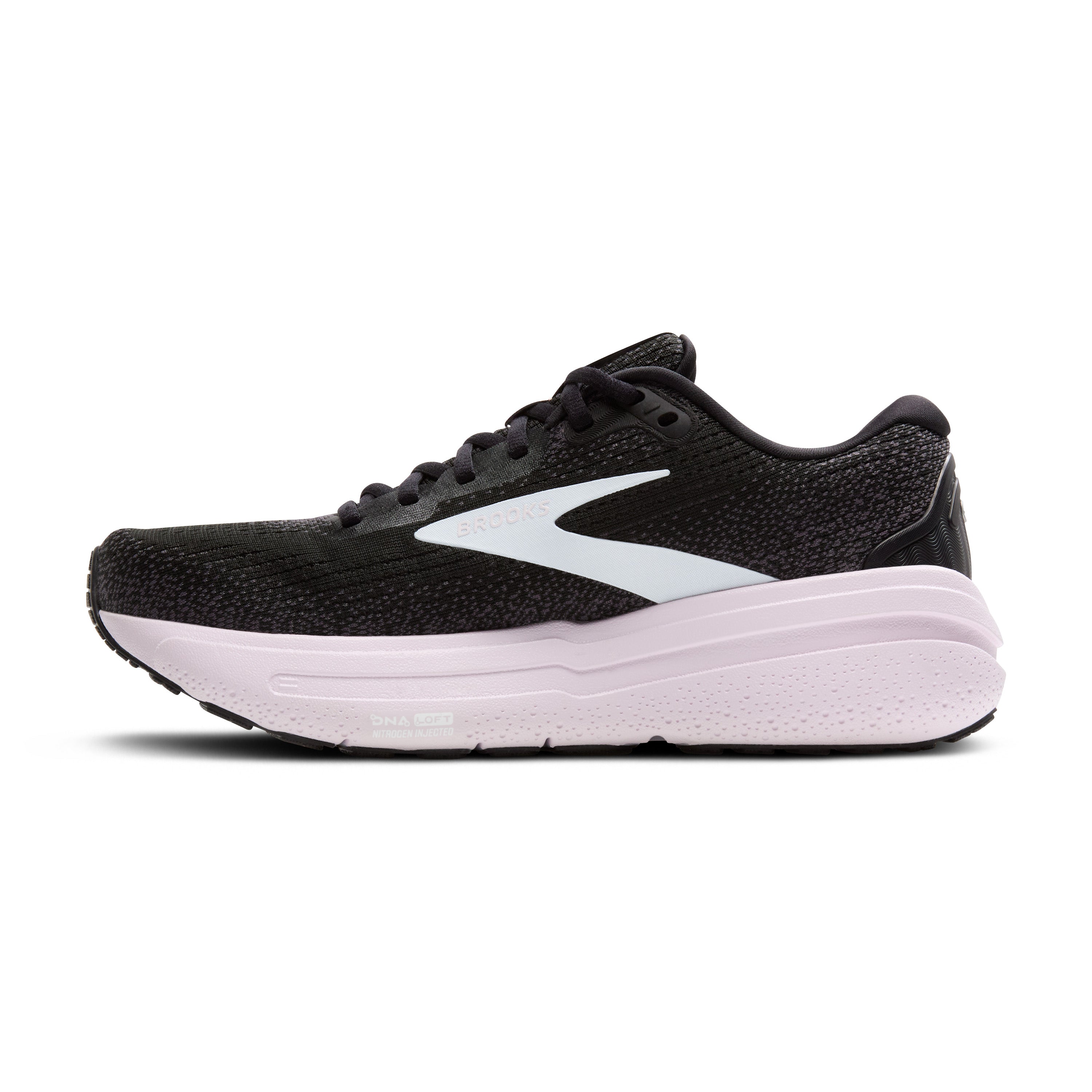 BROOKS WOMEN'S GHOST MAX 2 - B - 077 BLACK/WHITE/ORCHID ICE