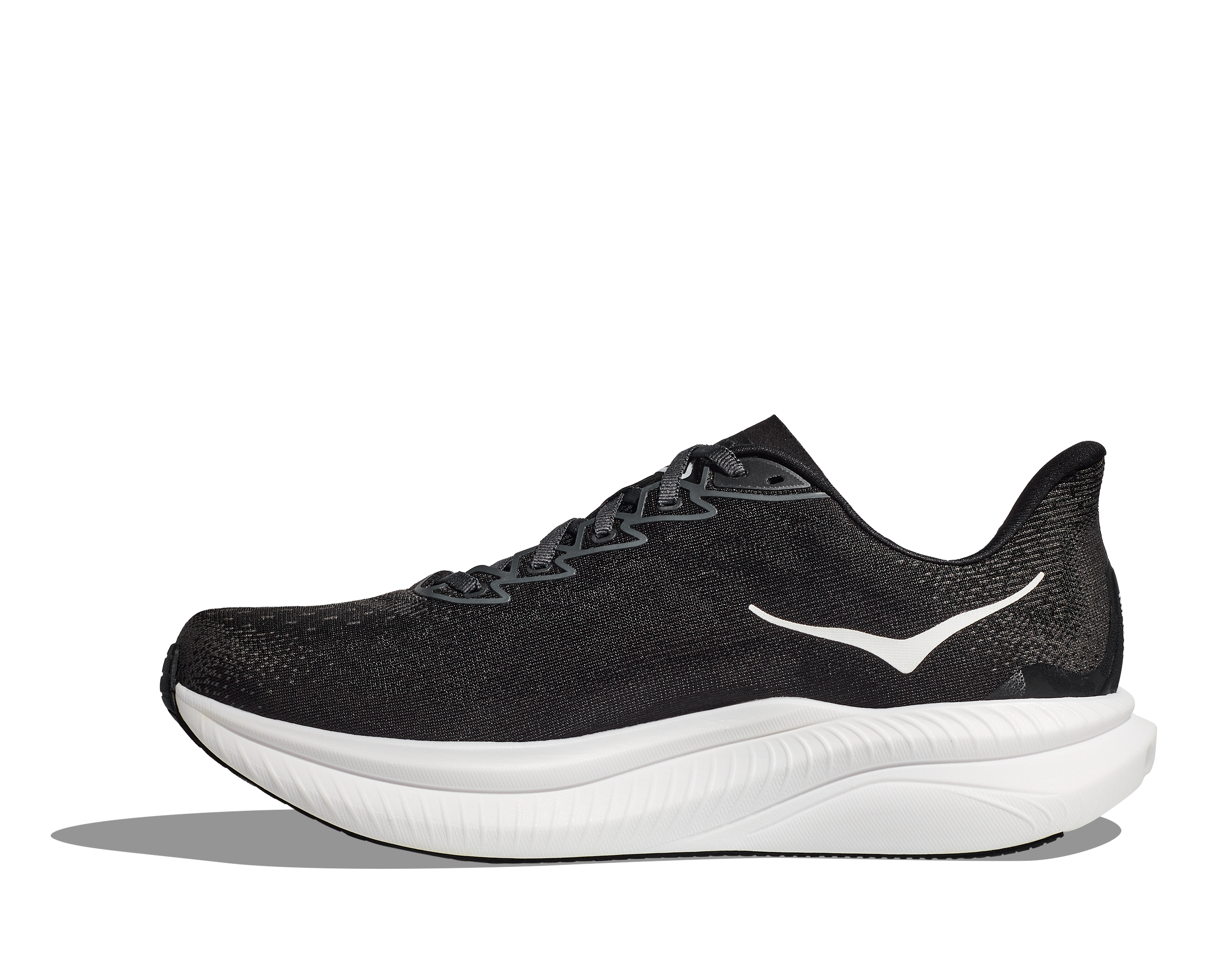 HOKA WOMEN'S MACH 6 - B - BLACK / WHITE 