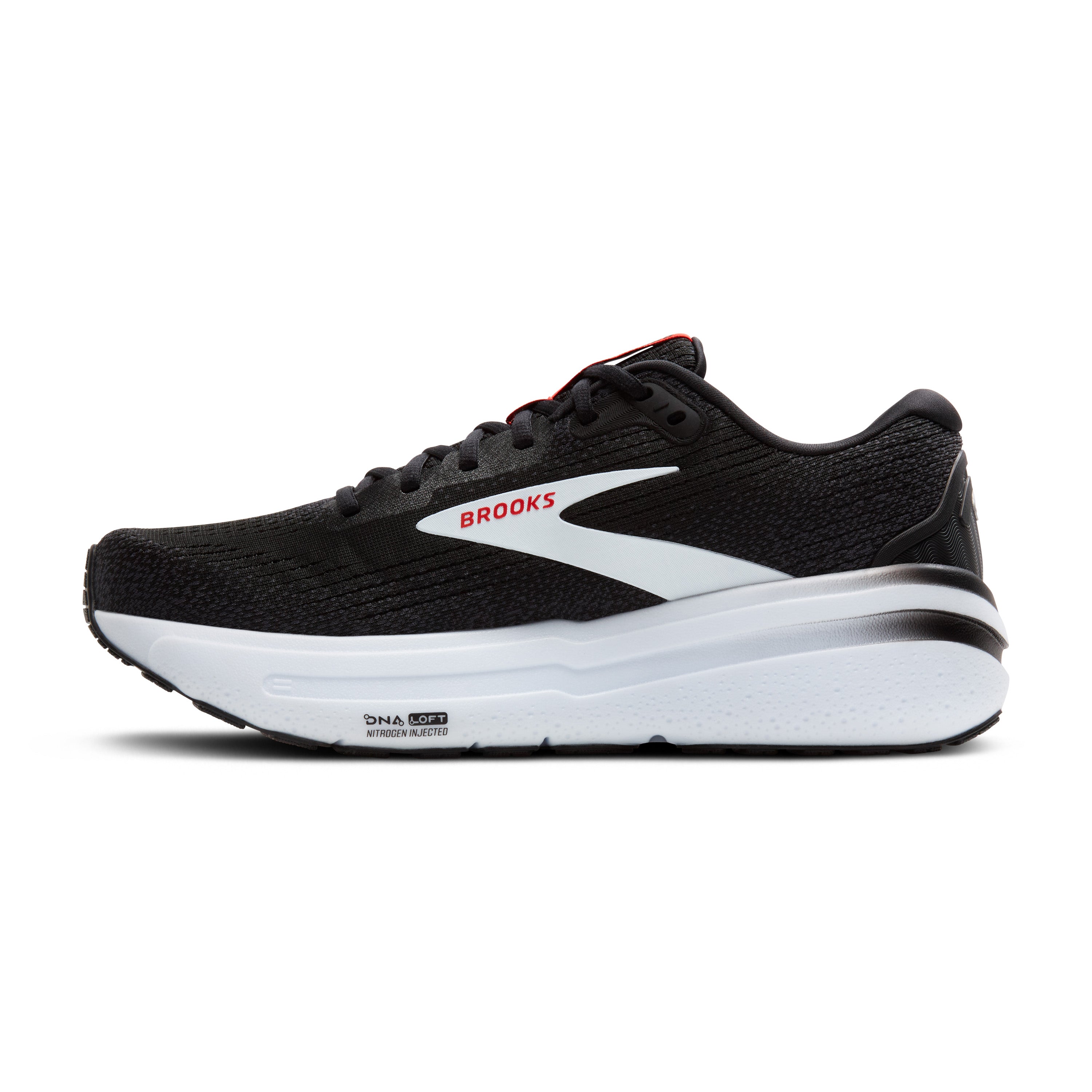 BROOKS MEN'S GHOST MAX 2 - D - 027 BLACK/WHITE/FIERY RED