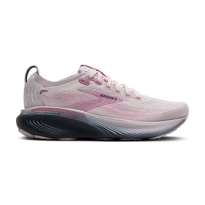 BROOKS WOMEN'S ADRENALINE GTS 25 - B - MAUVE/EBONY/PINK 5.0