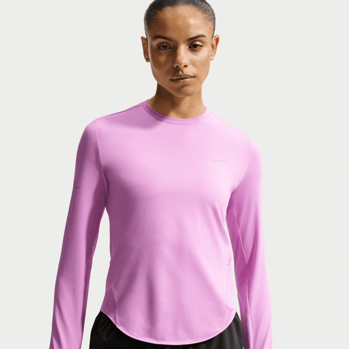 WOMEN'S DRI-FIT SWIFT UV LS - MAGENTA/SILVER | Performance Running ...