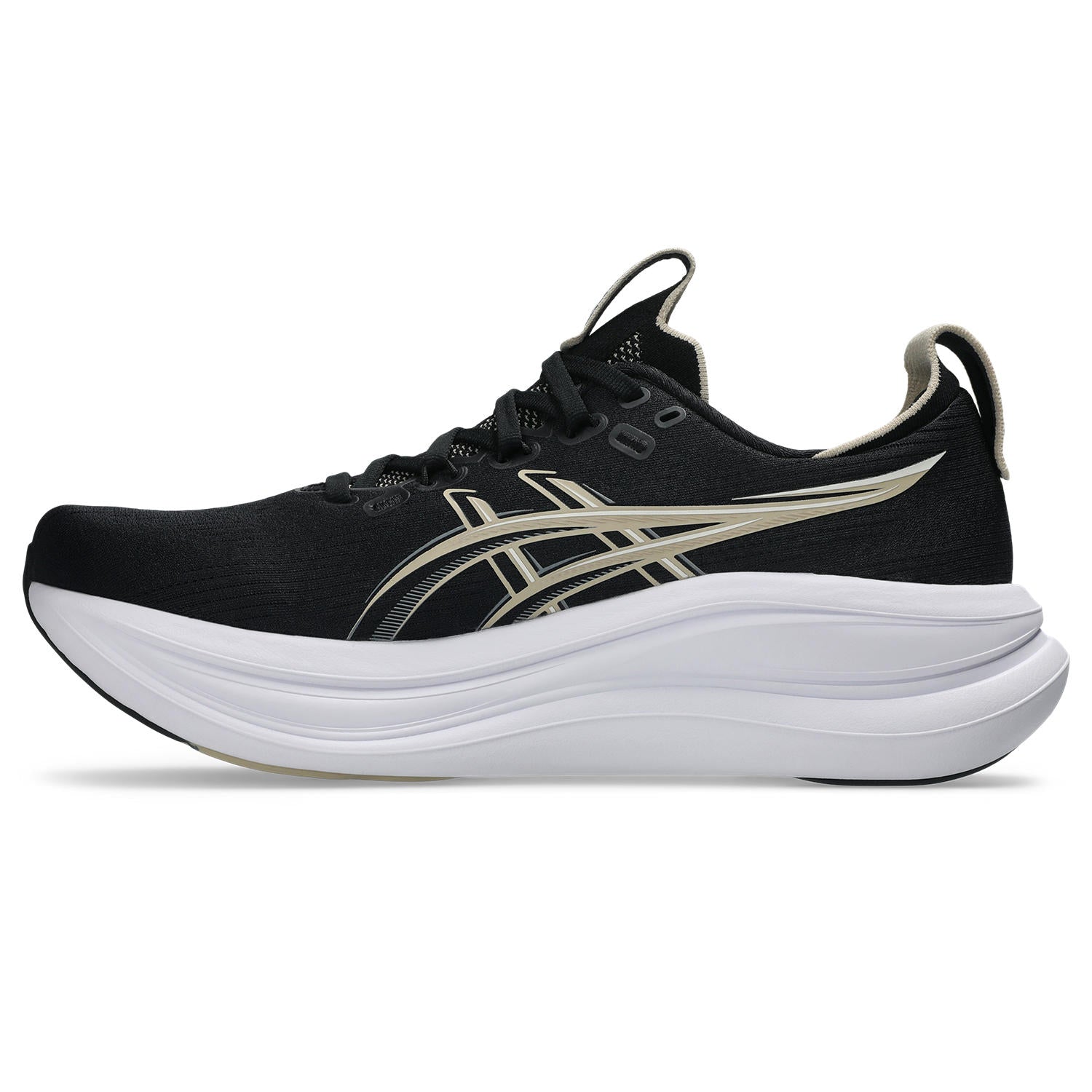 ASICS MEN'S NIMBUS 28 - D - BLACK/FEATHER GREY