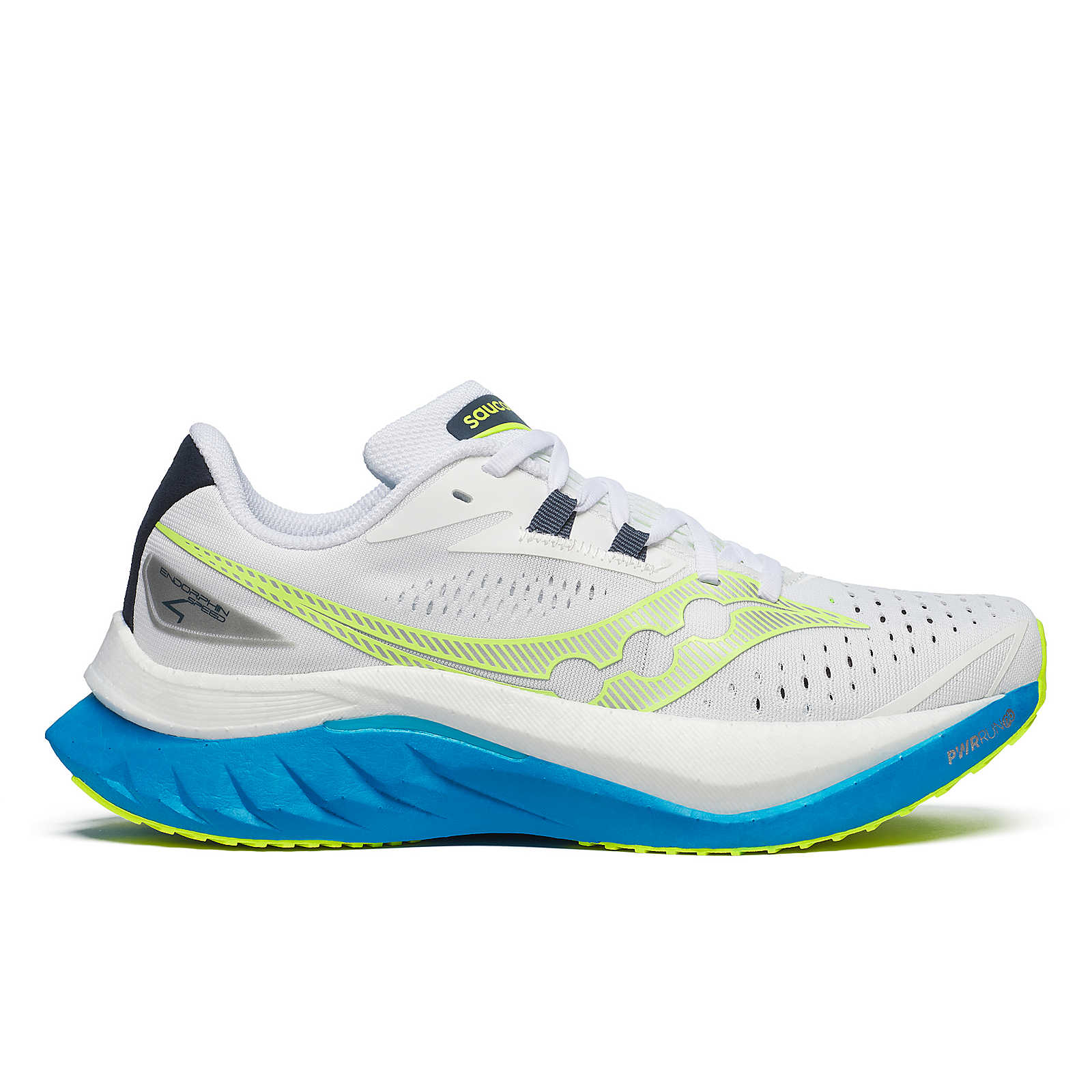 SAUCONY WOMEN'S ENDORPHIN SPEED 4 - B - 222 WHITE/VIZIBLUE 5.0