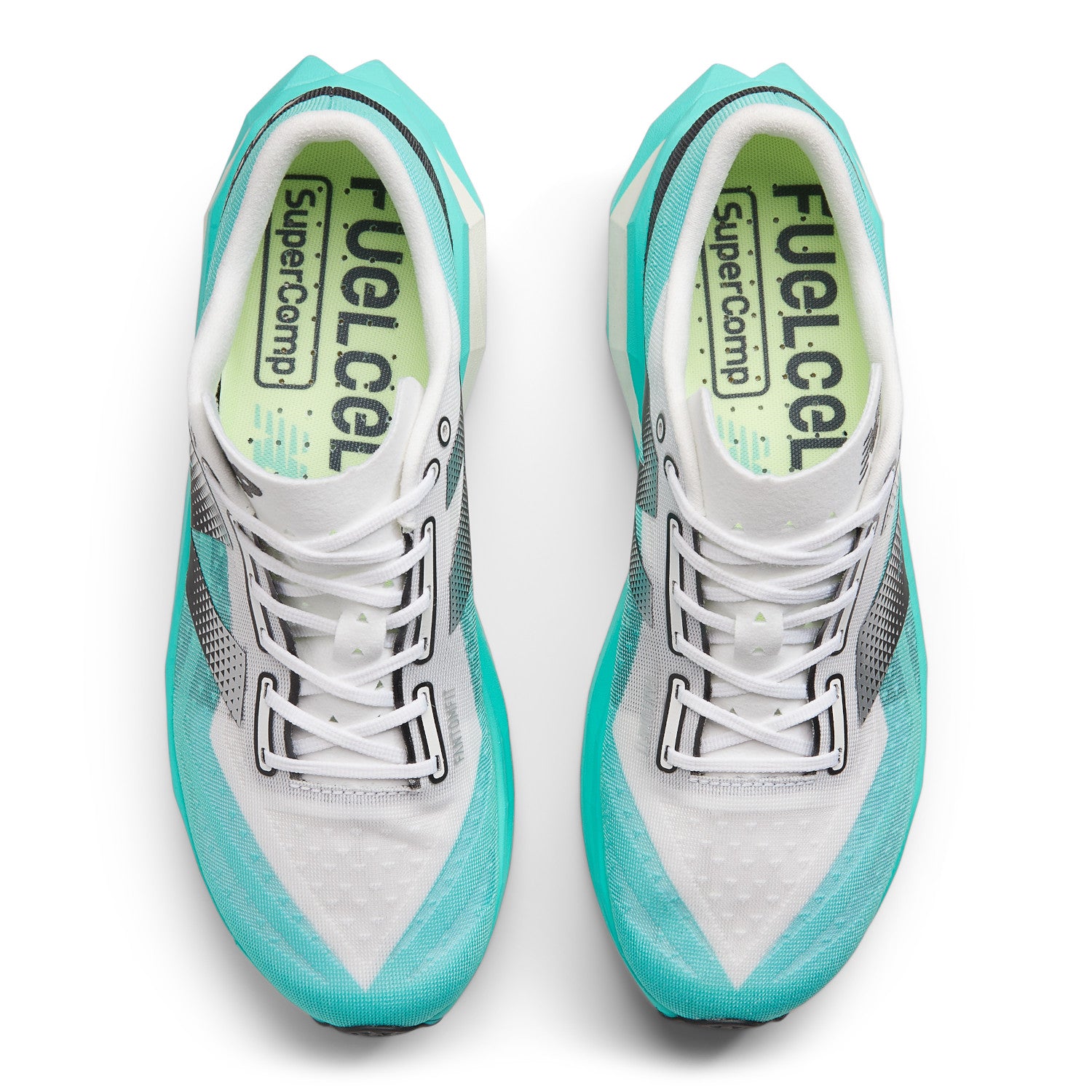 NEW BALANCE WOMEN'S SUPERCOMP ELITE V4 - B - CT4 CYBER JADE WITH WHITE AND BLACK 