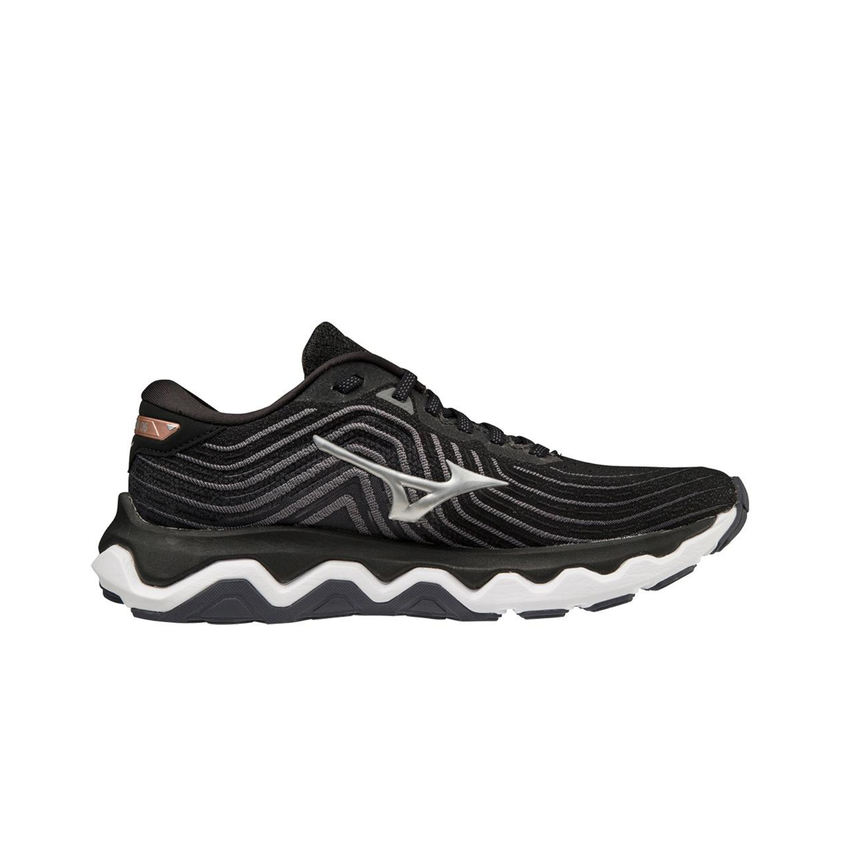 MIZUNO WOMEN'S WAVE HORIZON 6 9073 BLACK/SILVER