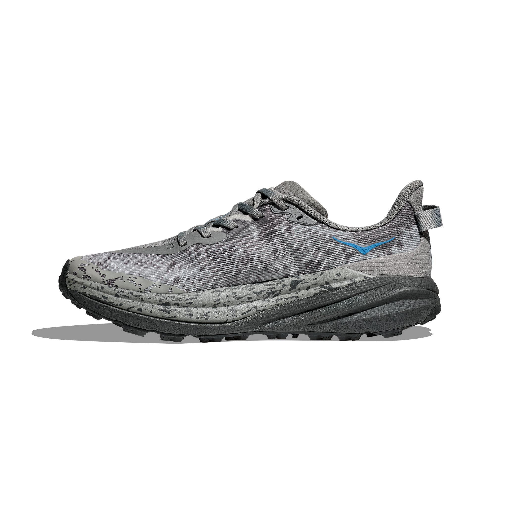 HOKA MEN'S SPEEDGOAT 6 - D - GALACTIC GREY/HOKA BLUE - SIZE 10.0