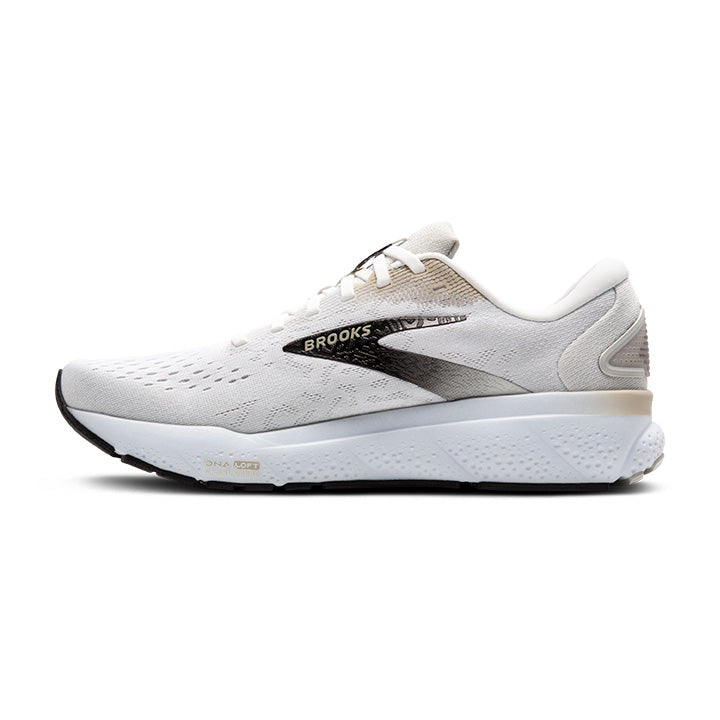 BROOKS MEN'S GHOST 16 - D - 125 WHITE/CREAM 