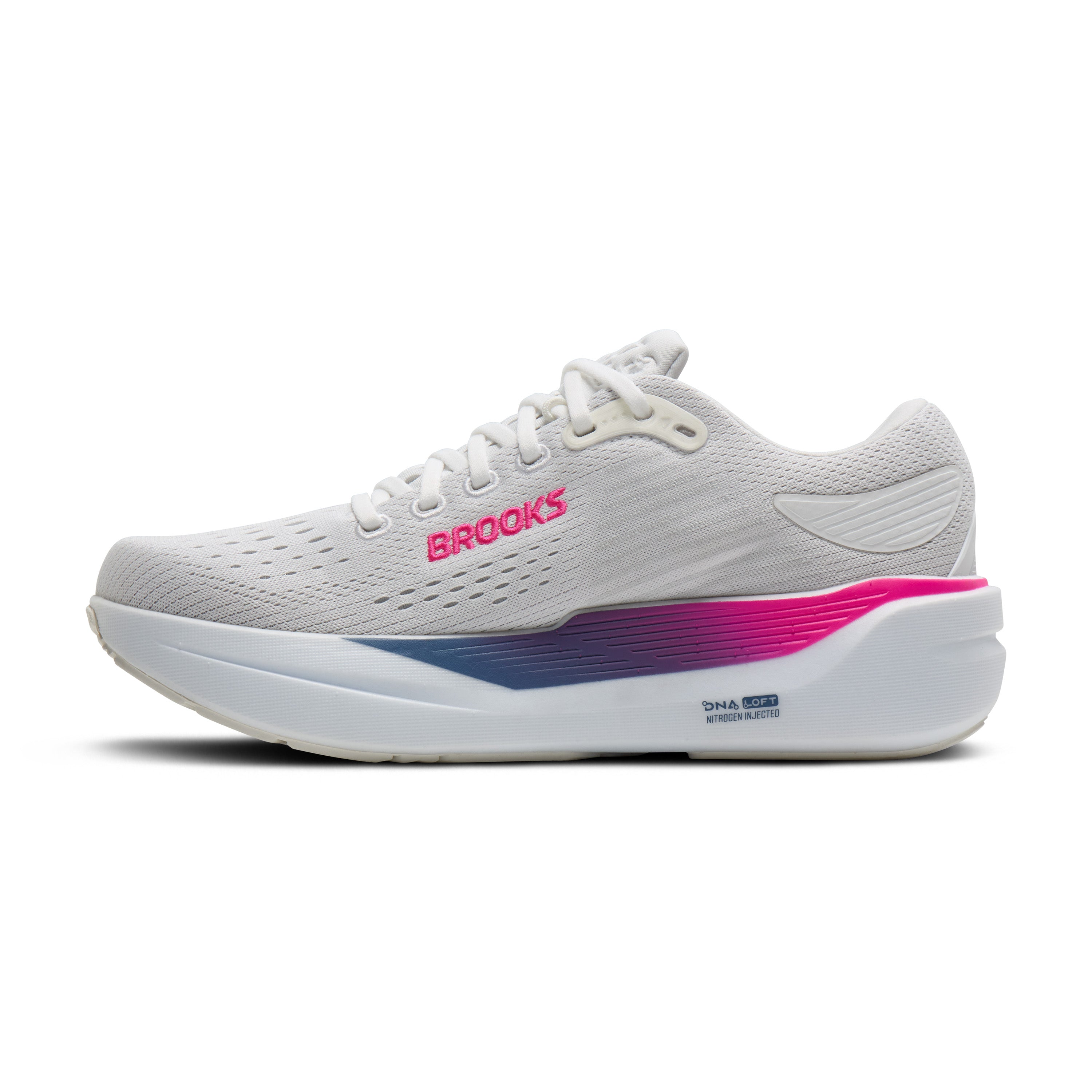 BROOKS WOMEN'S GHOST MAX 3 - B - WHITE/MOONLIGHT/PINK